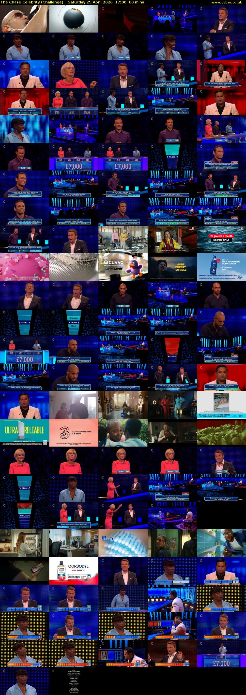 The Chase Celebrity (Challenge) Saturday 25 April 2026 17:00 - 18:00