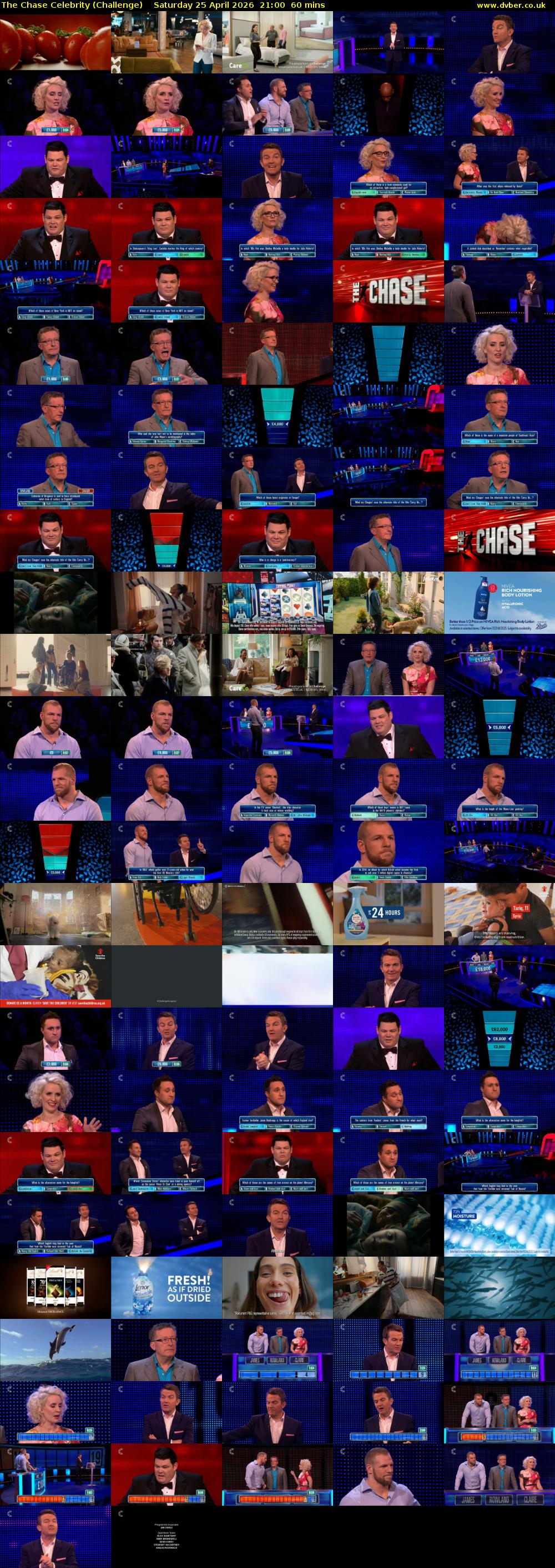 The Chase Celebrity (Challenge) Saturday 25 April 2026 21:00 - 22:00