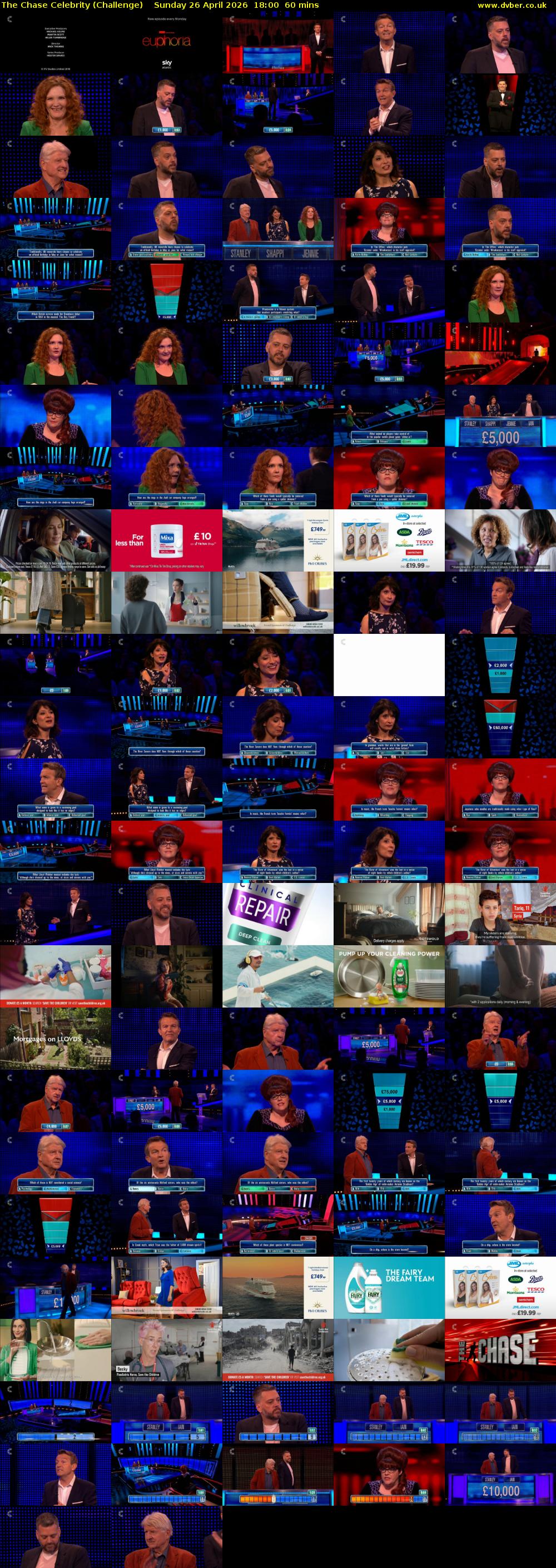 The Chase Celebrity (Challenge) Sunday 26 April 2026 18:00 - 19:00