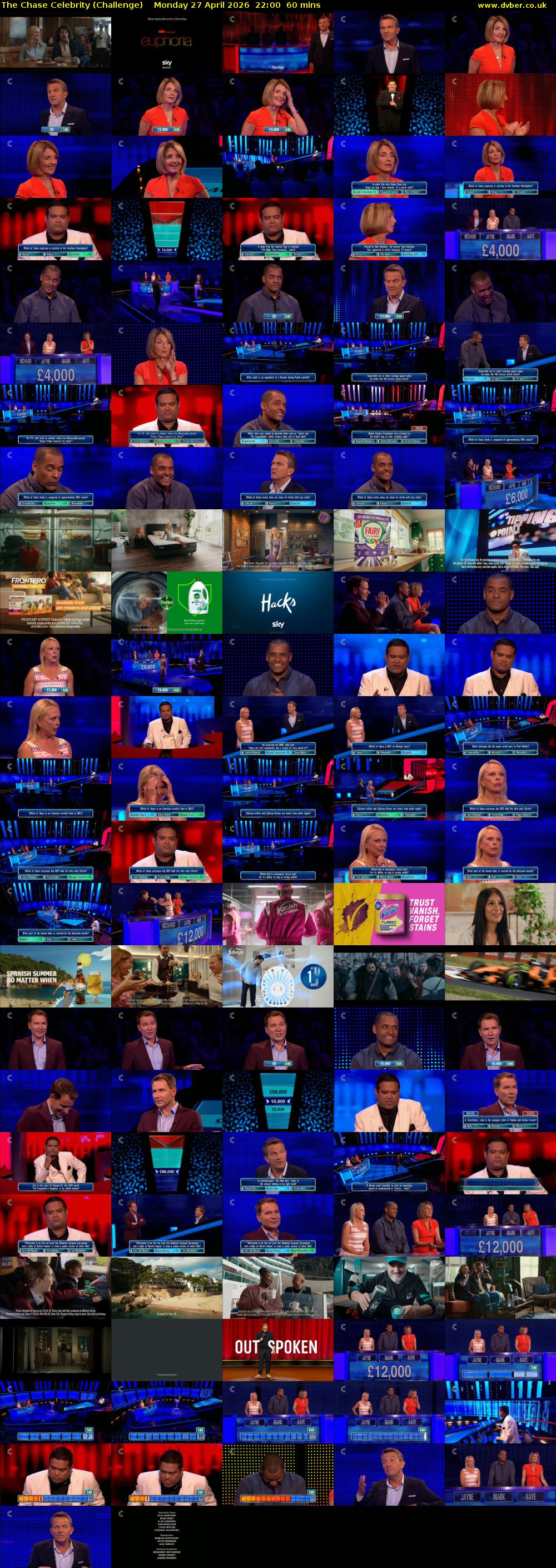 The Chase Celebrity (Challenge) Monday 27 April 2026 22:00 - 23:00