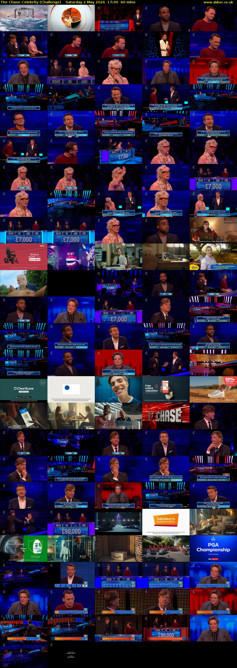 The Chase Celebrity (Challenge) Saturday 2 May 2026 17:00 - 18:00