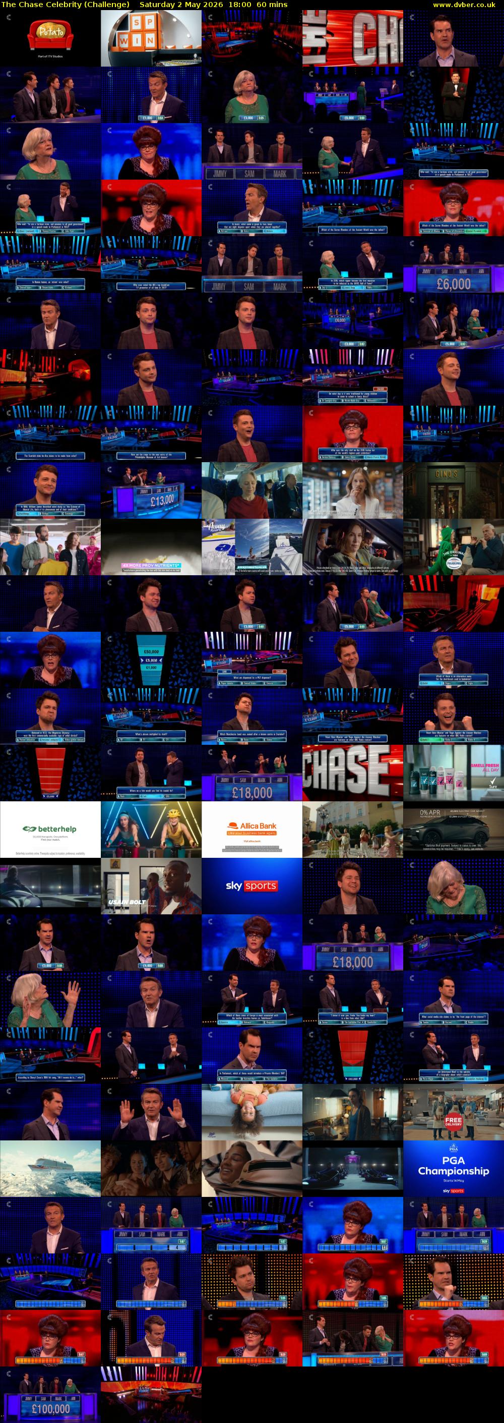 The Chase Celebrity (Challenge) Saturday 2 May 2026 18:00 - 19:00
