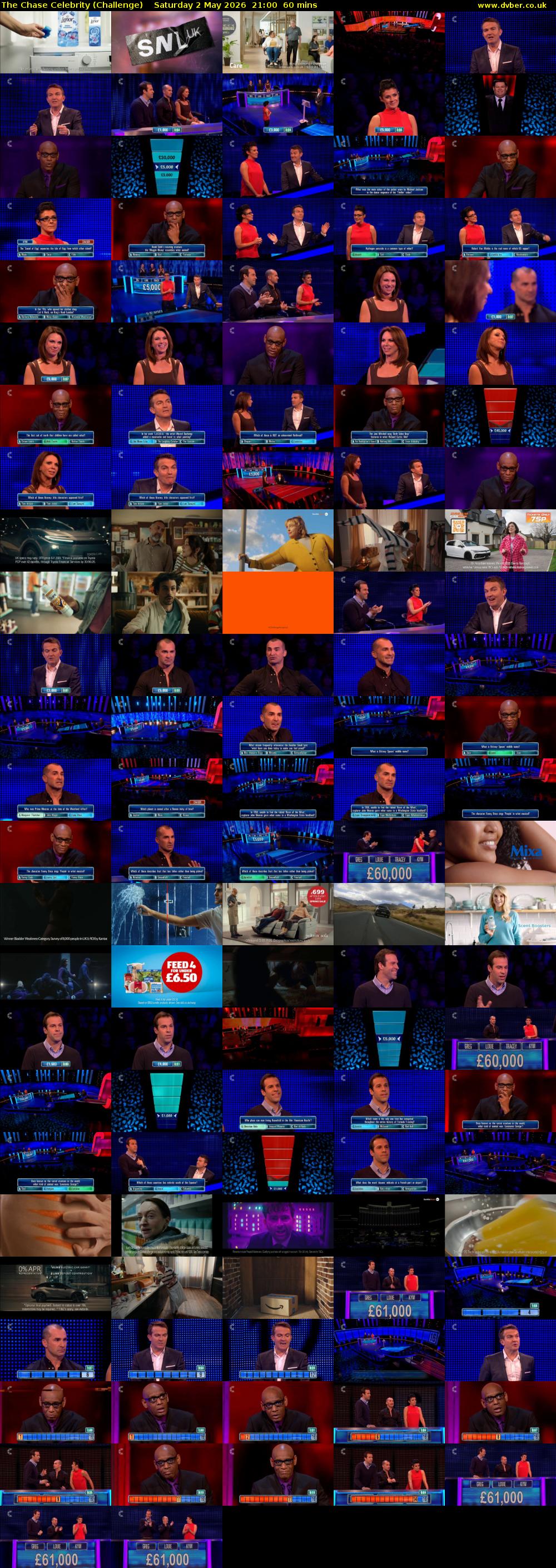 The Chase Celebrity (Challenge) Saturday 2 May 2026 21:00 - 22:00