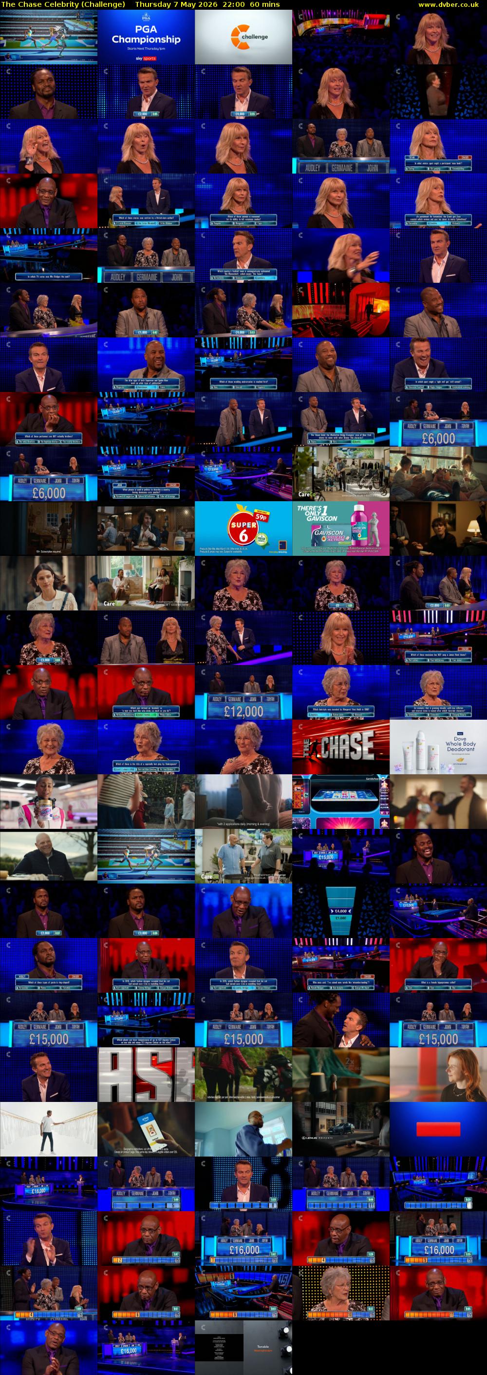 The Chase Celebrity (Challenge) Thursday 7 May 2026 22:00 - 23:00