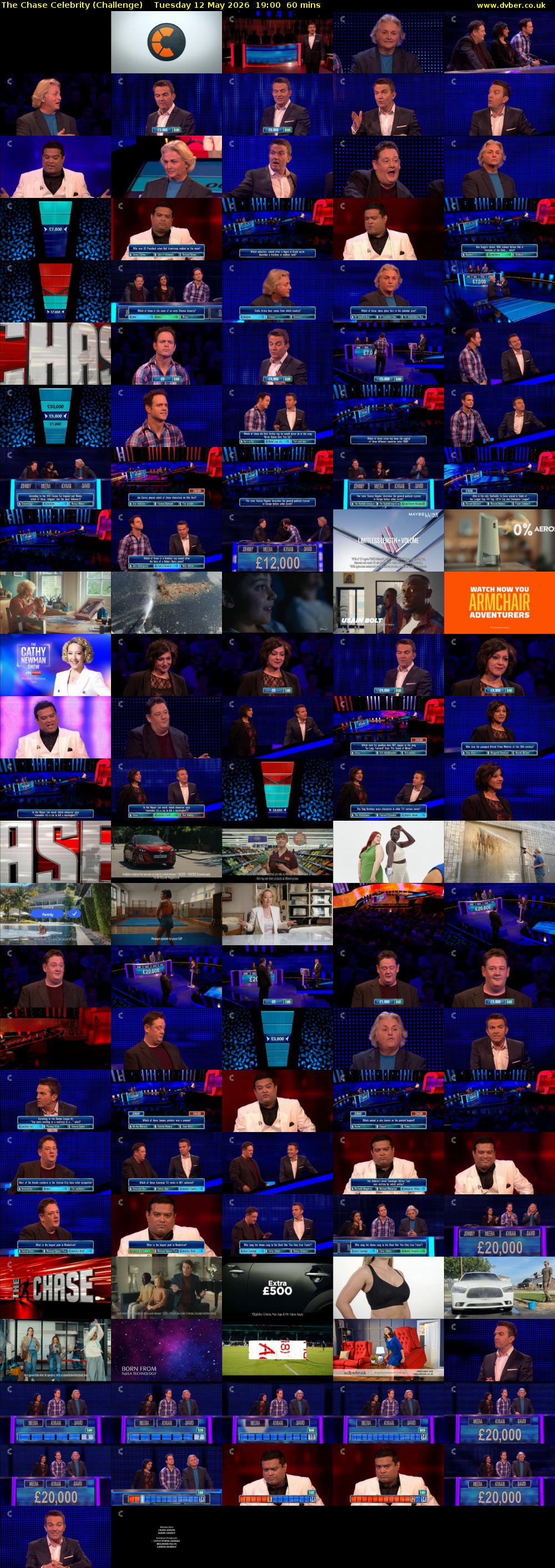 The Chase Celebrity (Challenge) Tuesday 12 May 2026 19:00 - 20:00