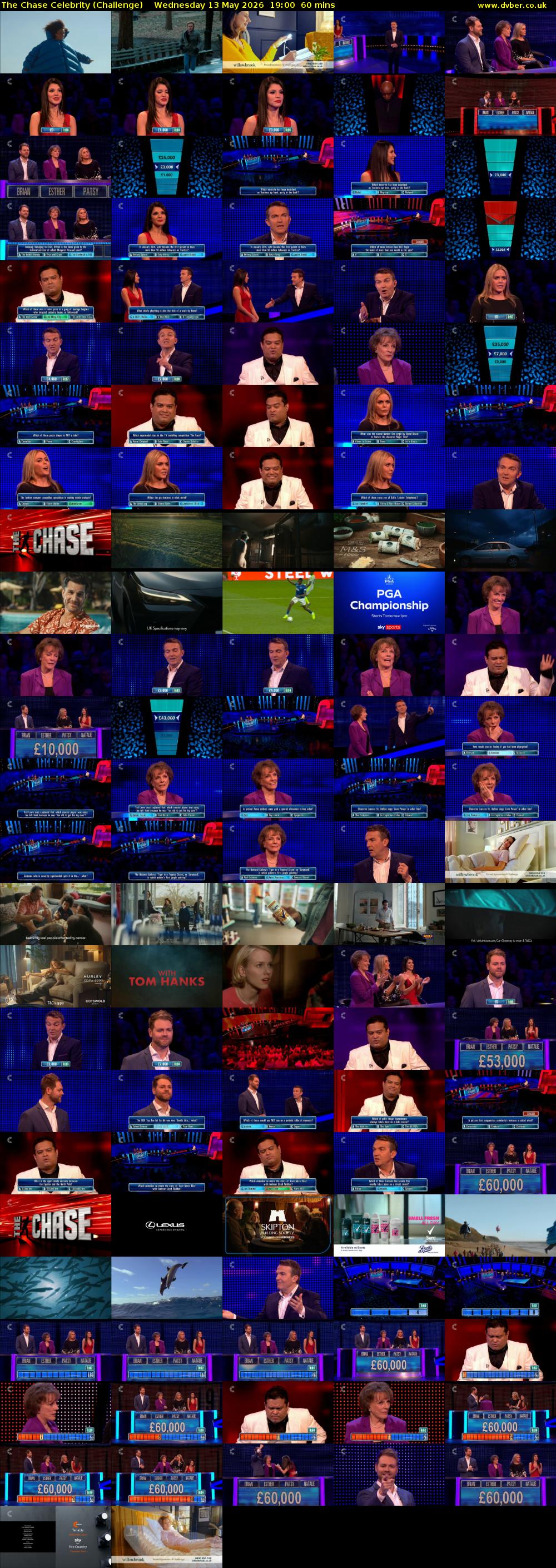 The Chase Celebrity (Challenge) Wednesday 13 May 2026 19:00 - 20:00