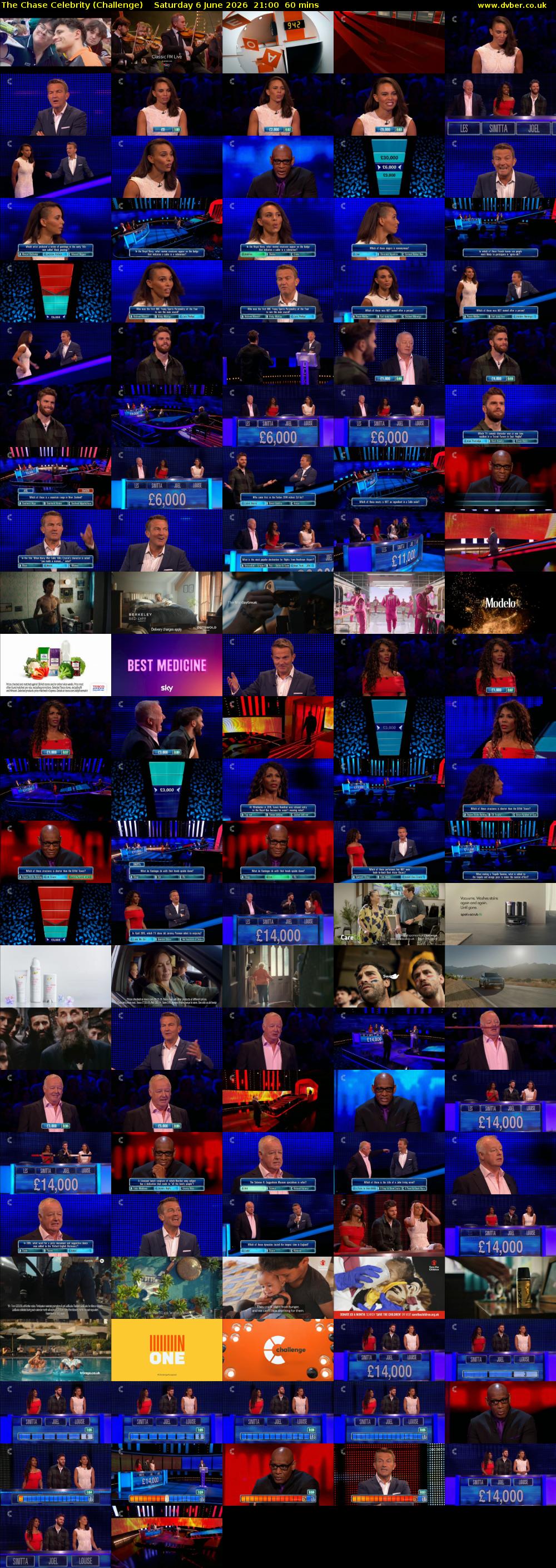 The Chase Celebrity (Challenge) Saturday 6 June 2026 21:00 - 22:00