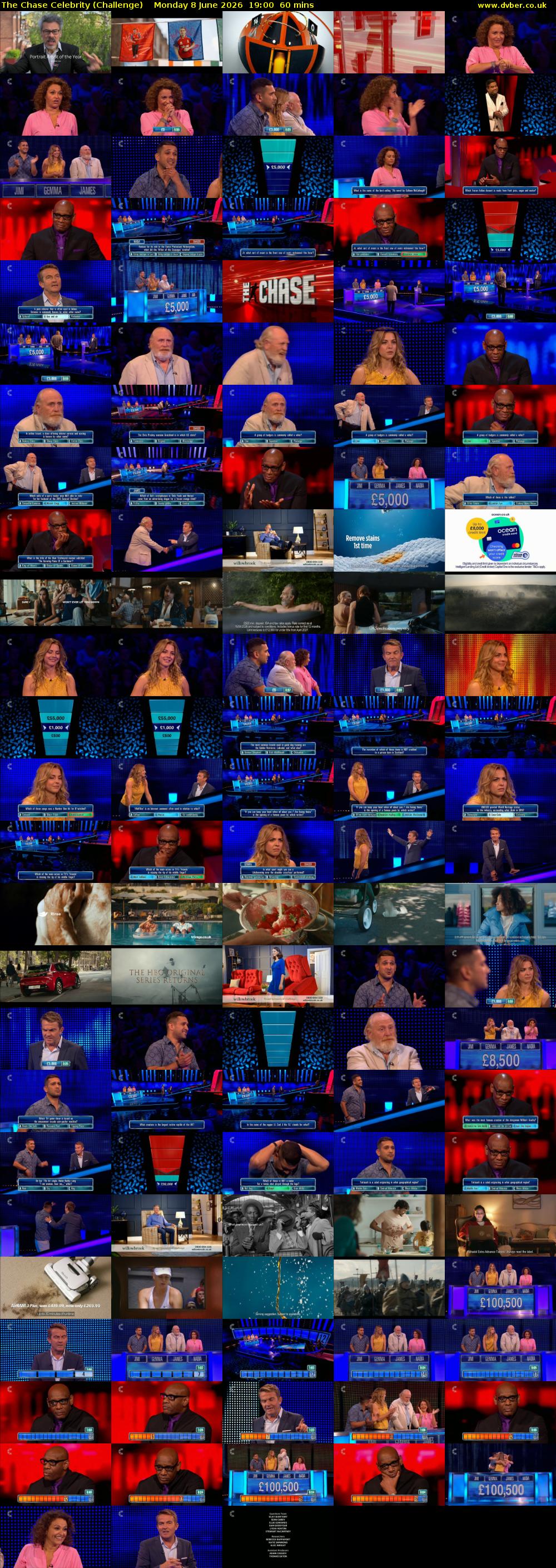 The Chase Celebrity (Challenge) Monday 8 June 2026 19:00 - 20:00