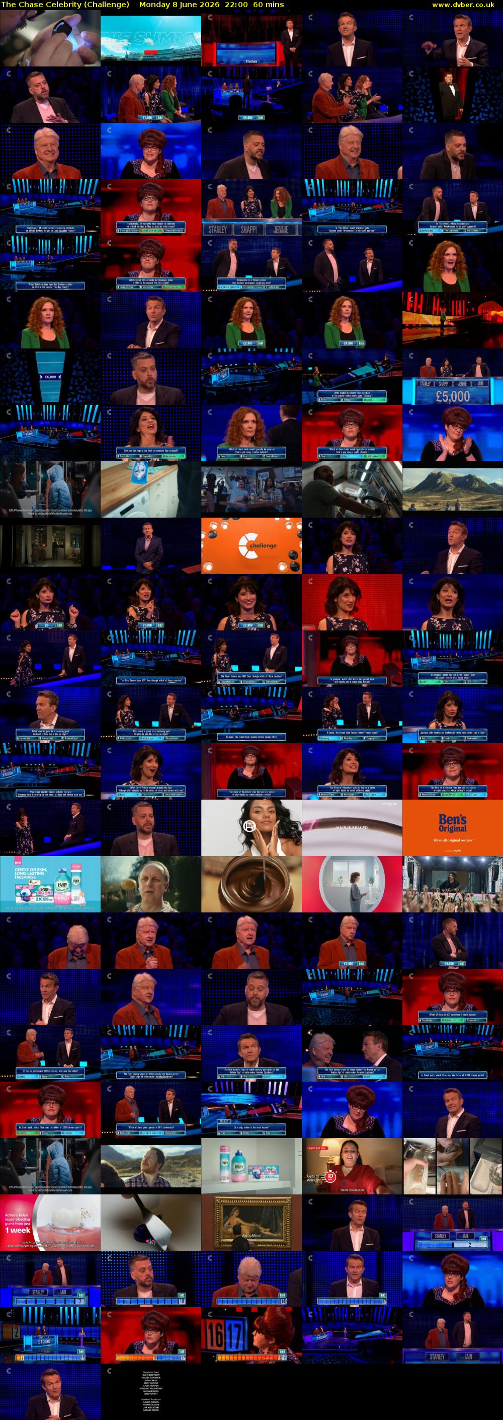 The Chase Celebrity (Challenge) Monday 8 June 2026 22:00 - 23:00