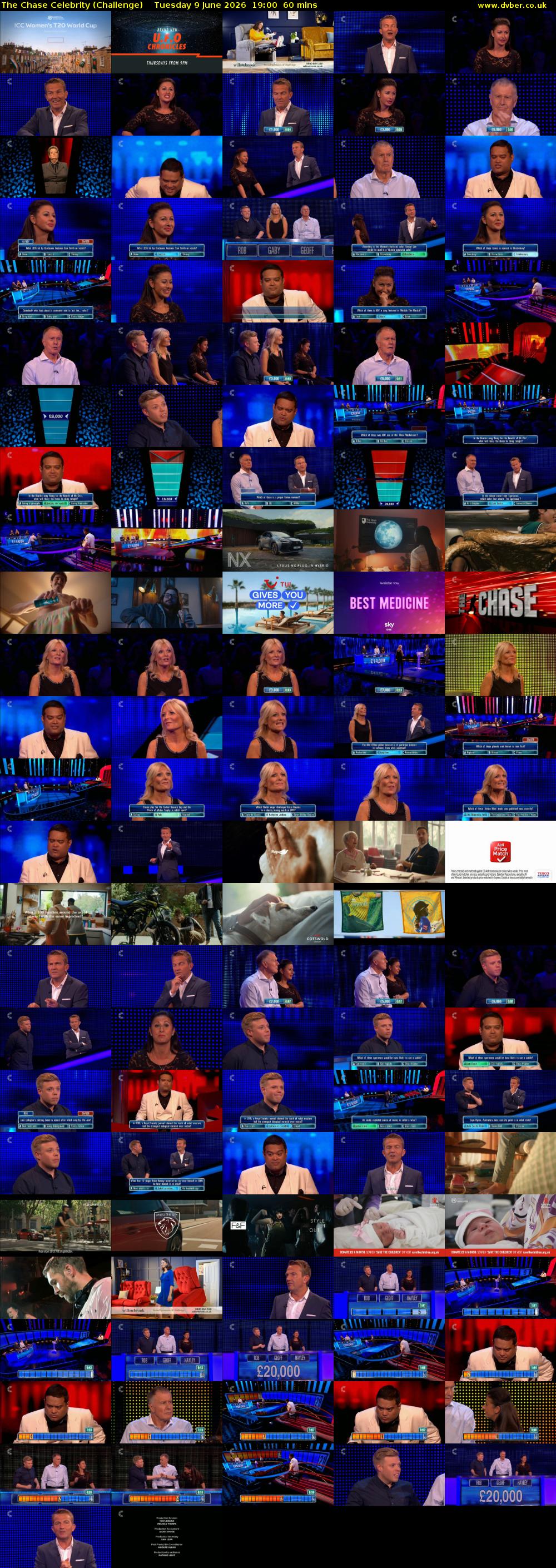 The Chase Celebrity (Challenge) Tuesday 9 June 2026 19:00 - 20:00