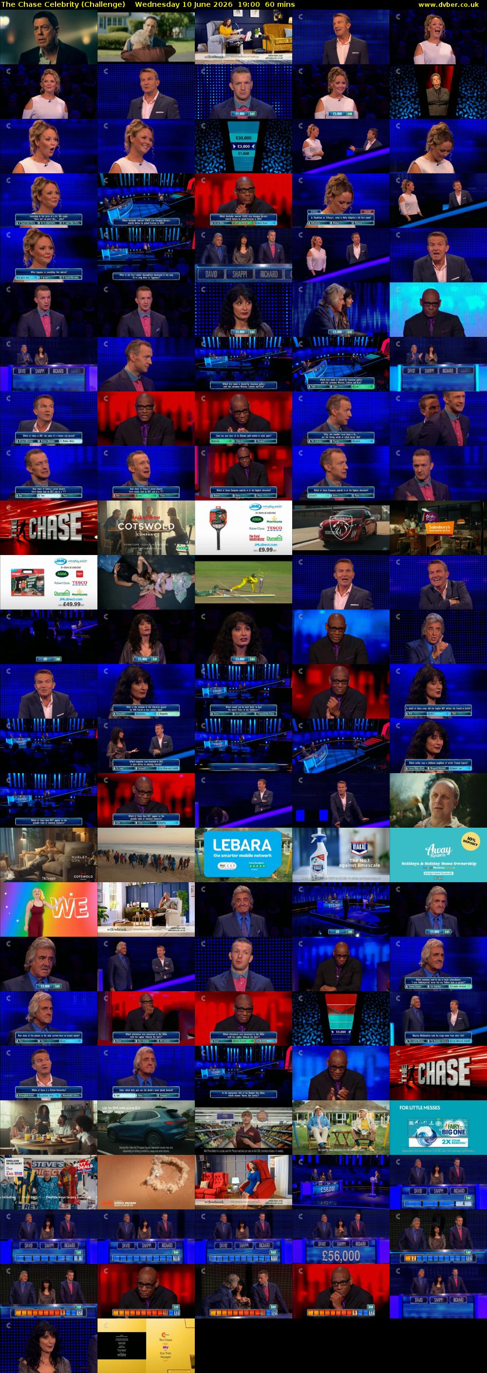 The Chase Celebrity (Challenge) Wednesday 10 June 2026 19:00 - 20:00