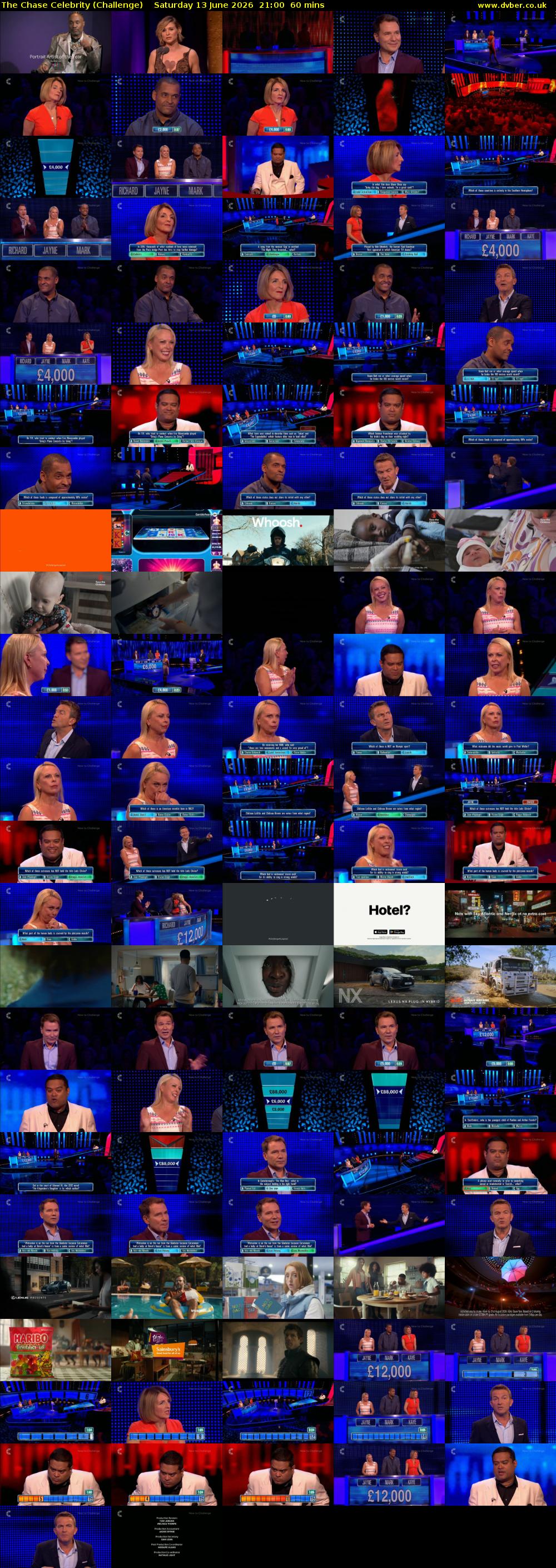 The Chase Celebrity (Challenge) Saturday 13 June 2026 21:00 - 22:00