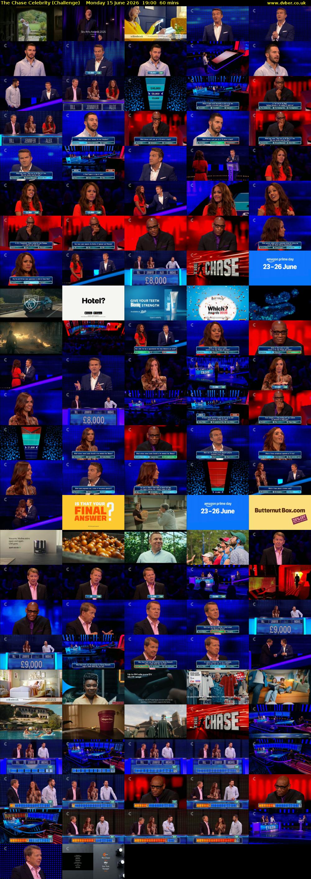 The Chase Celebrity (Challenge) Monday 15 June 2026 19:00 - 20:00