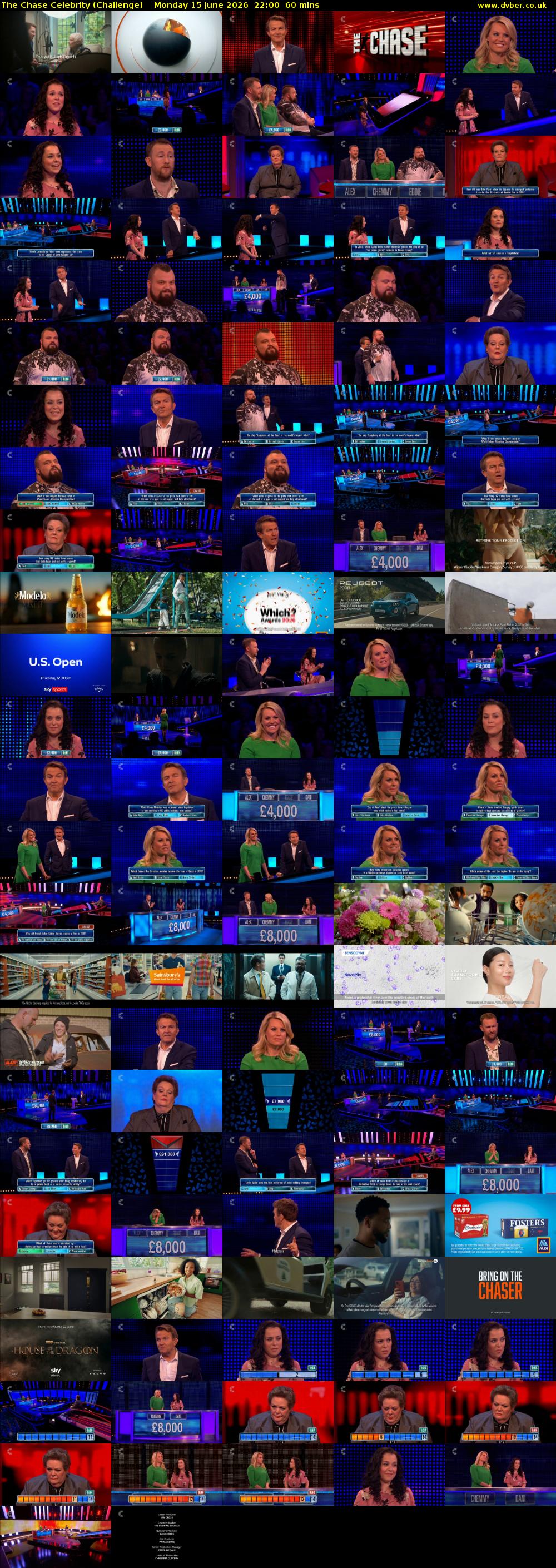 The Chase Celebrity (Challenge) Monday 15 June 2026 22:00 - 23:00