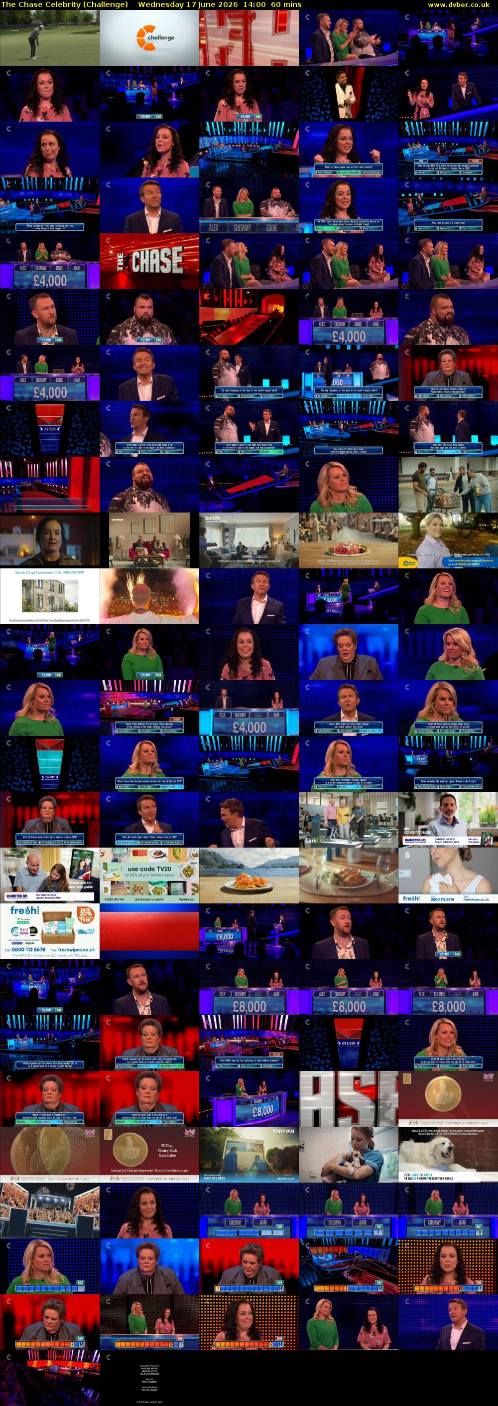 The Chase Celebrity (Challenge) Wednesday 17 June 2026 14:00 - 15:00