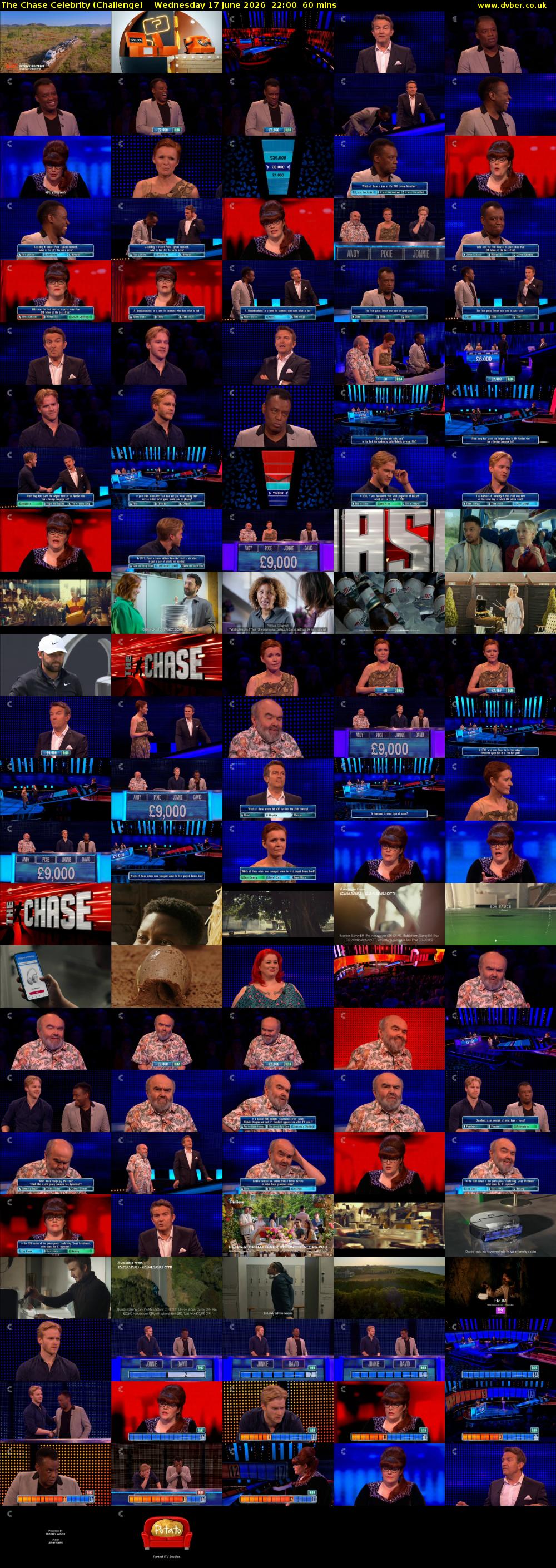 The Chase Celebrity (Challenge) Wednesday 17 June 2026 22:00 - 23:00