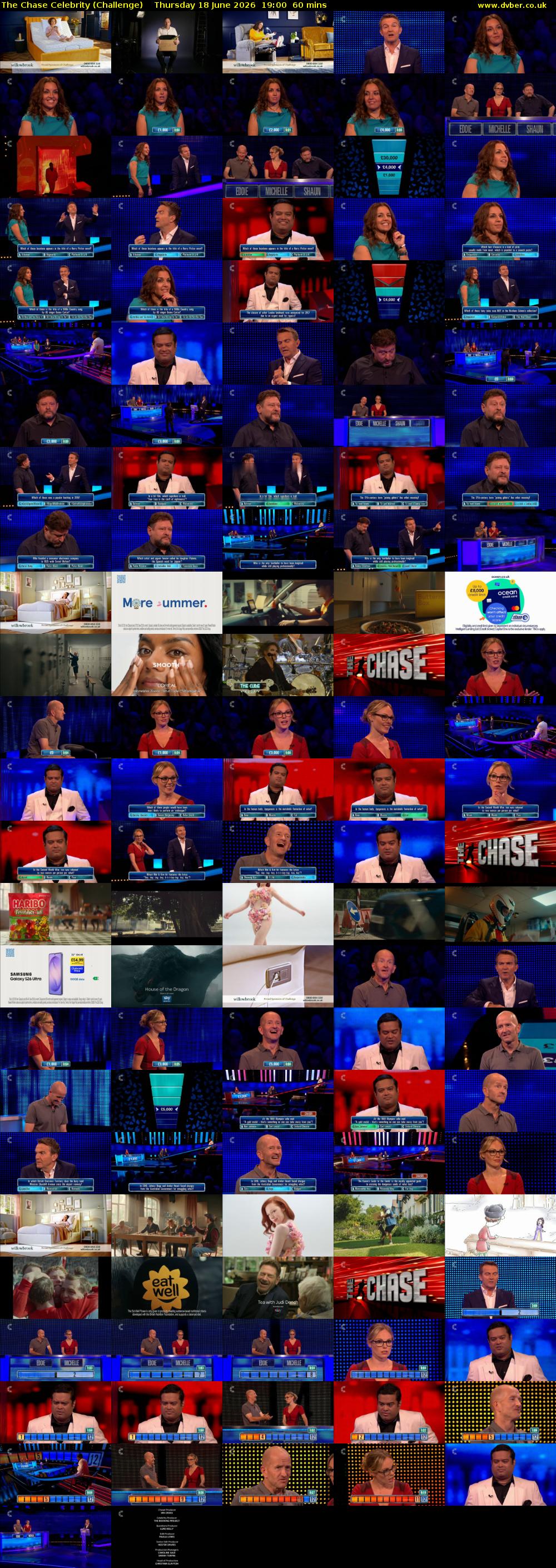 The Chase Celebrity (Challenge) Thursday 18 June 2026 19:00 - 20:00