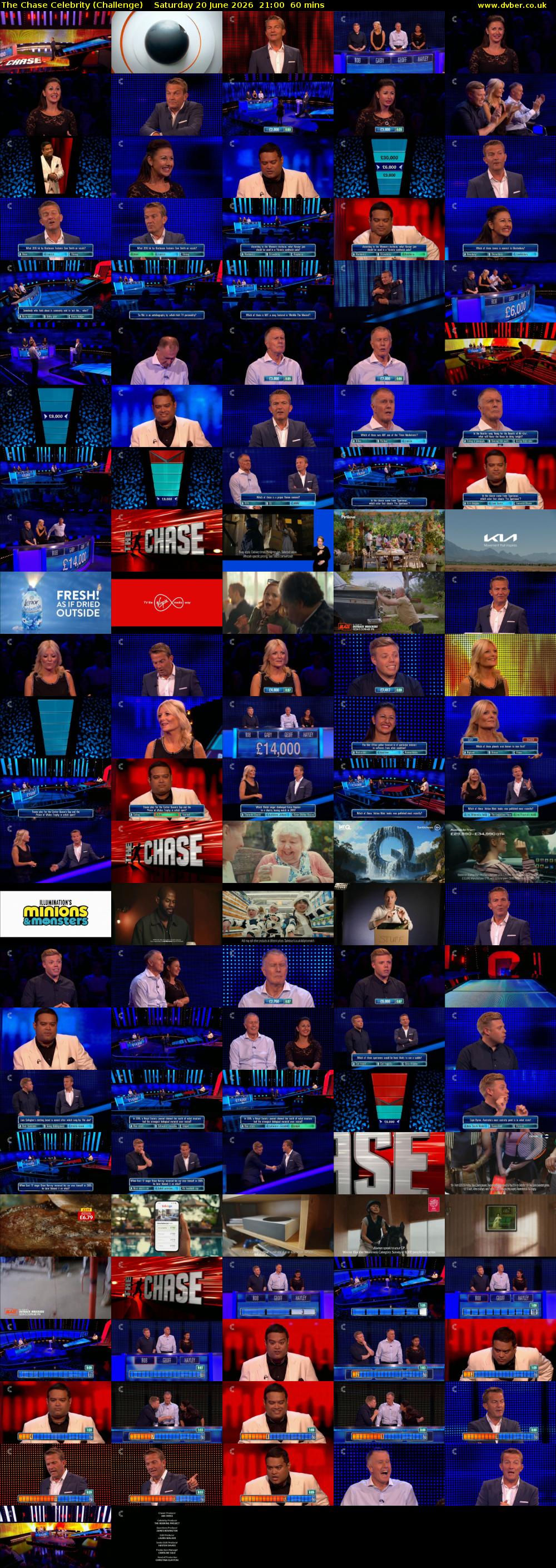 The Chase Celebrity (Challenge) Saturday 20 June 2026 21:00 - 22:00