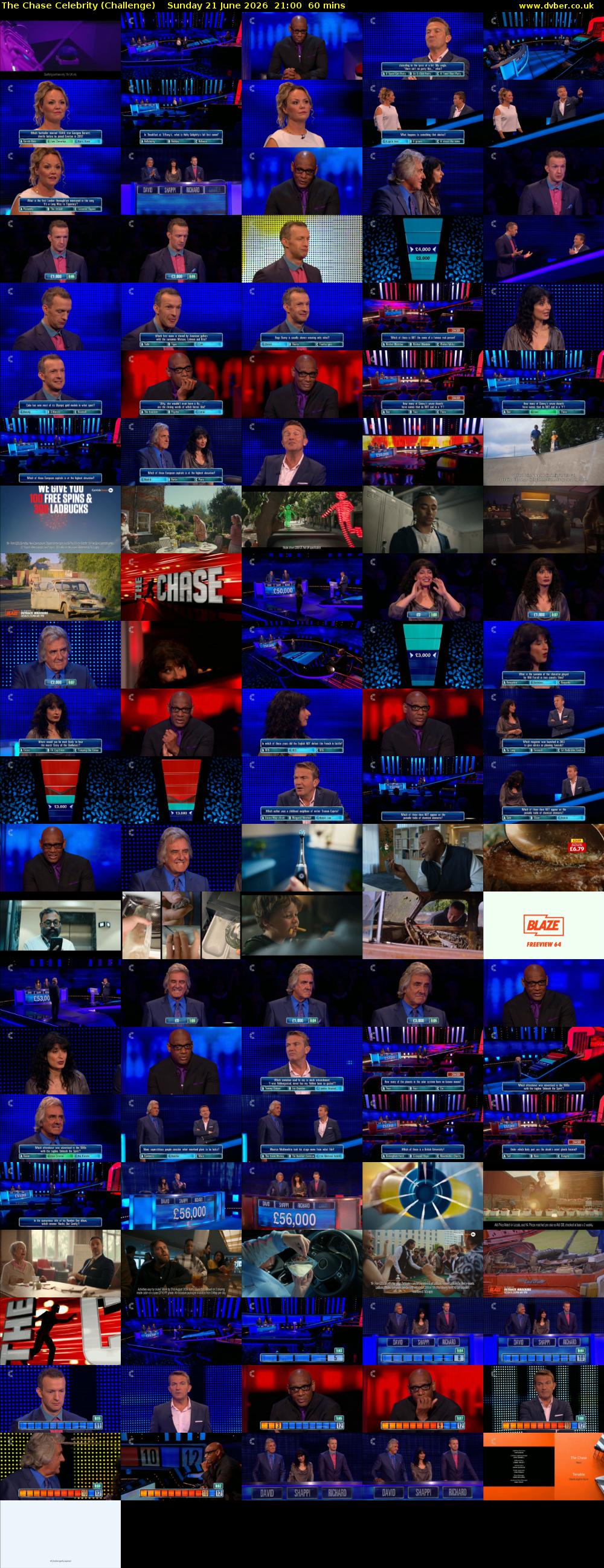 The Chase Celebrity (Challenge) Sunday 21 June 2026 21:00 - 22:00