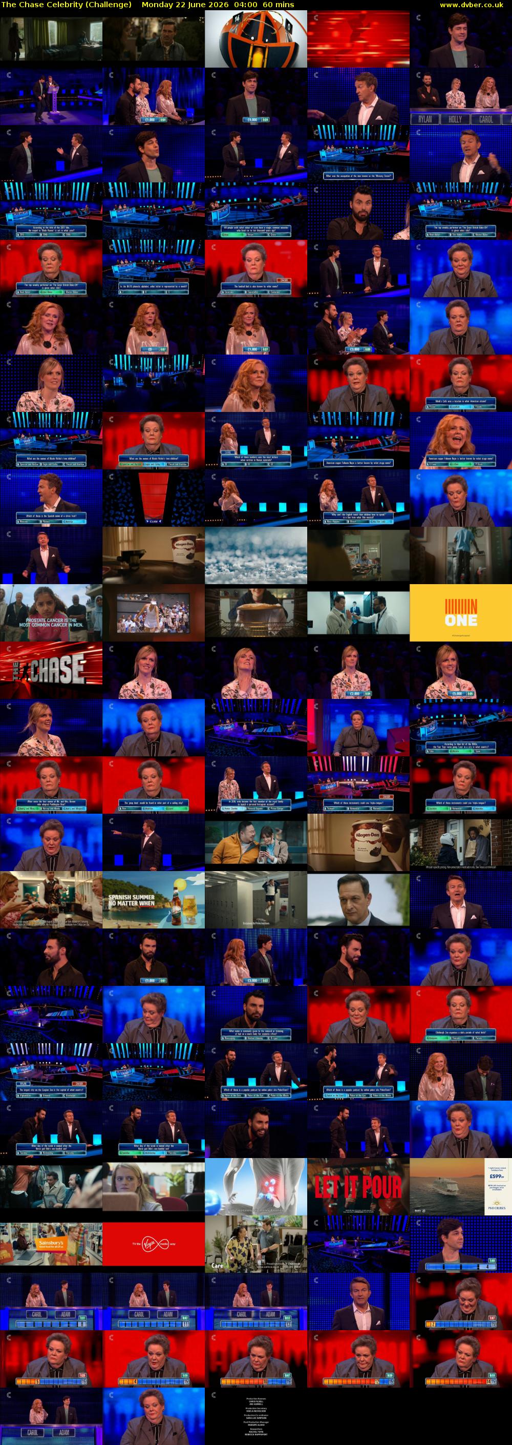 The Chase Celebrity (Challenge) Monday 22 June 2026 04:00 - 05:00