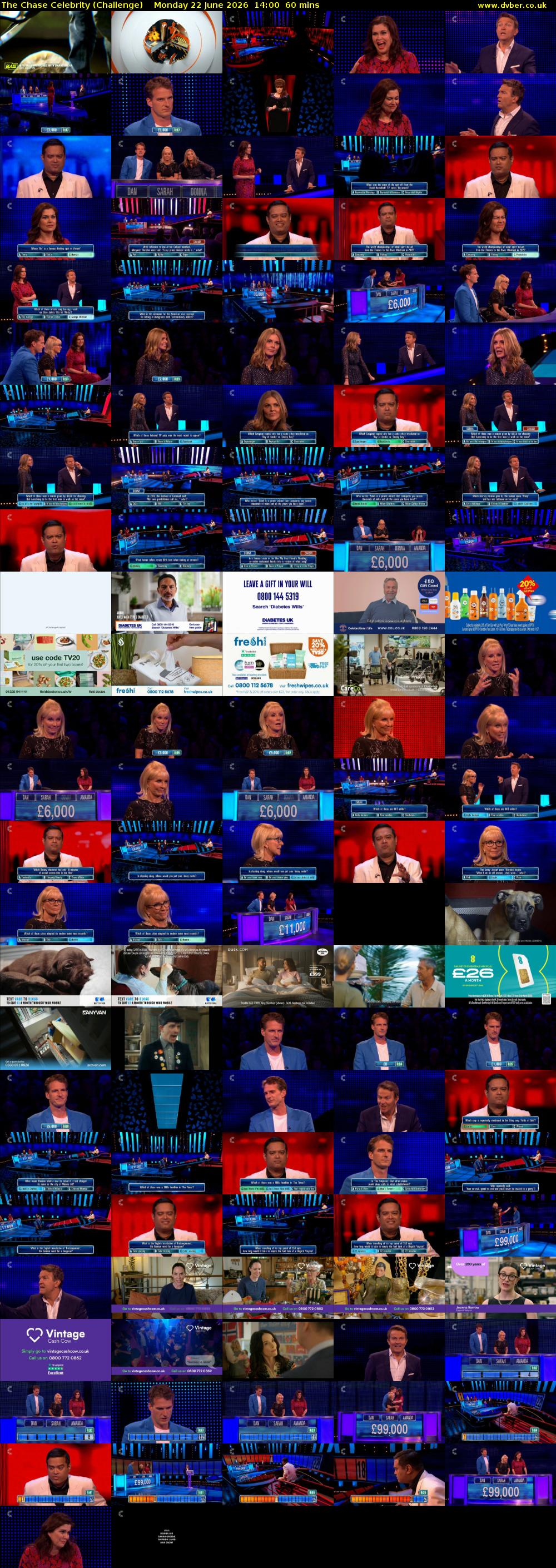 The Chase Celebrity (Challenge) Monday 22 June 2026 14:00 - 15:00