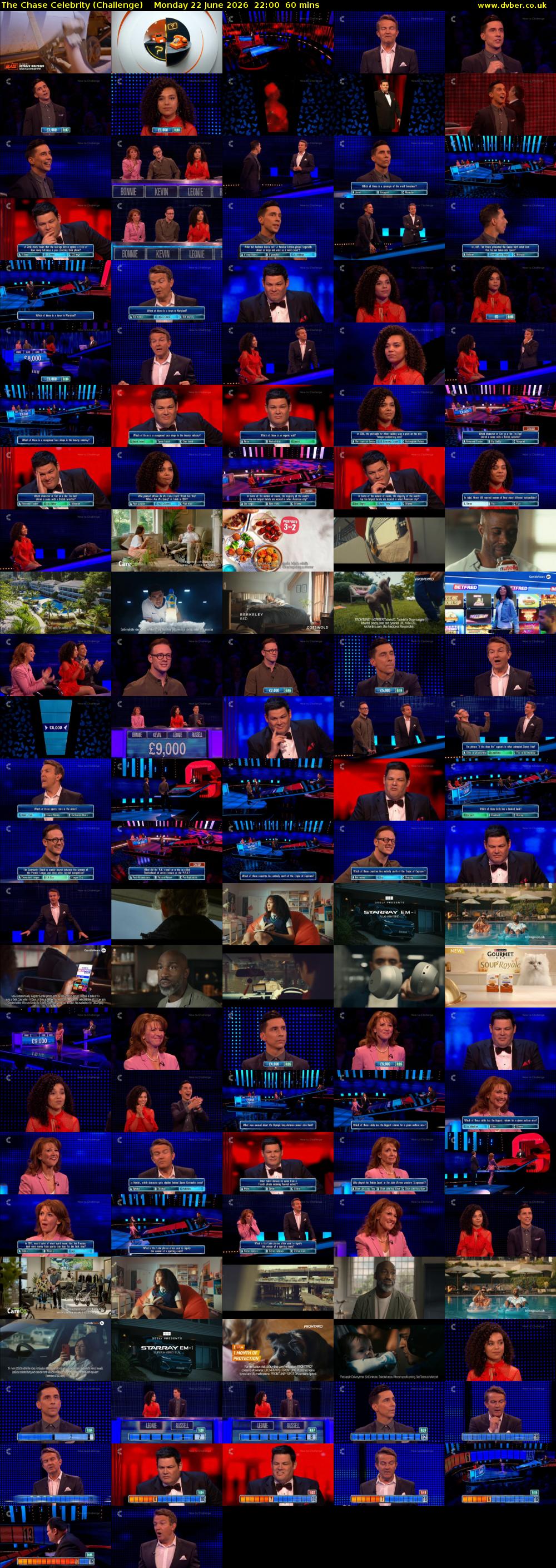 The Chase Celebrity (Challenge) Monday 22 June 2026 22:00 - 23:00