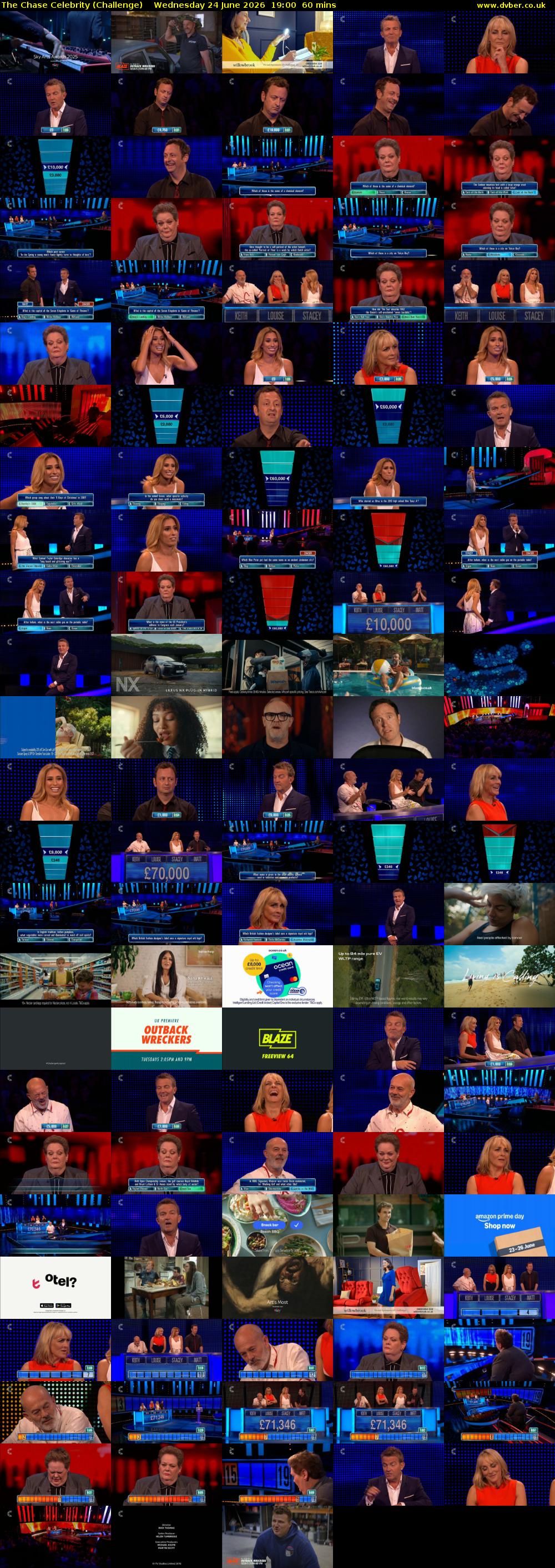 The Chase Celebrity (Challenge) Wednesday 24 June 2026 19:00 - 20:00