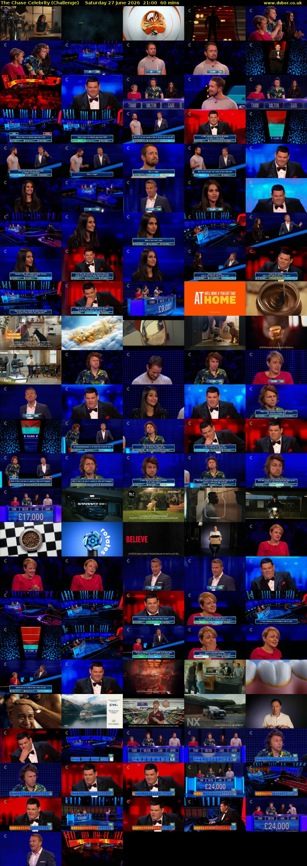 The Chase Celebrity (Challenge) Saturday 27 June 2026 21:00 - 22:00