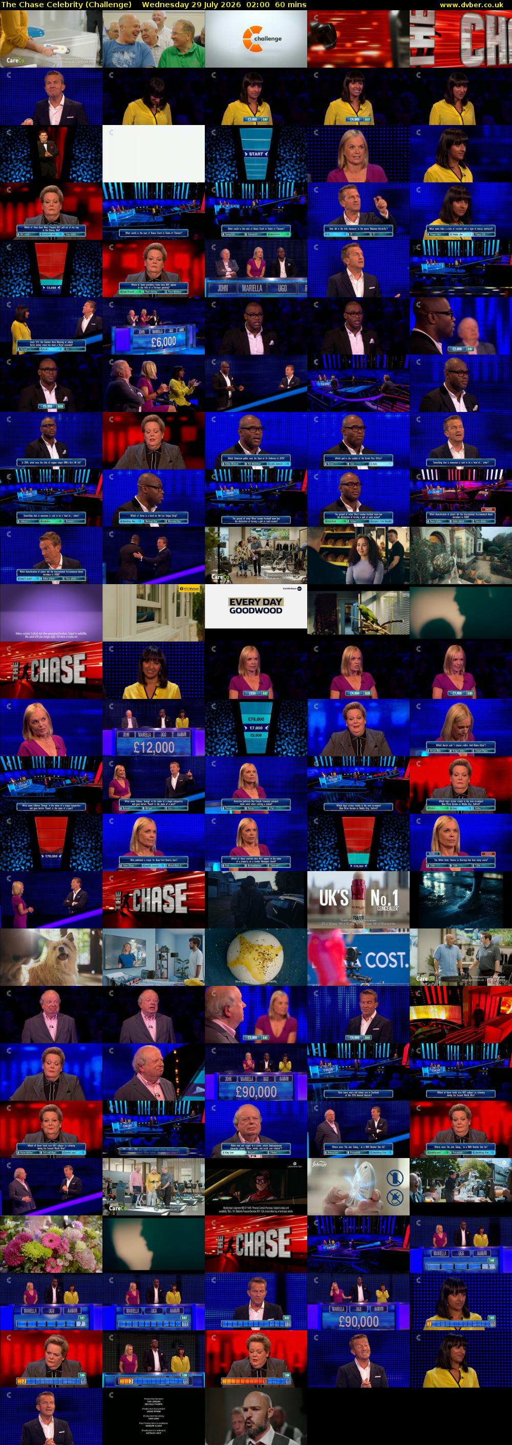 The Chase Celebrity (Challenge) Wednesday 29 July 2026 02:00 - 03:00