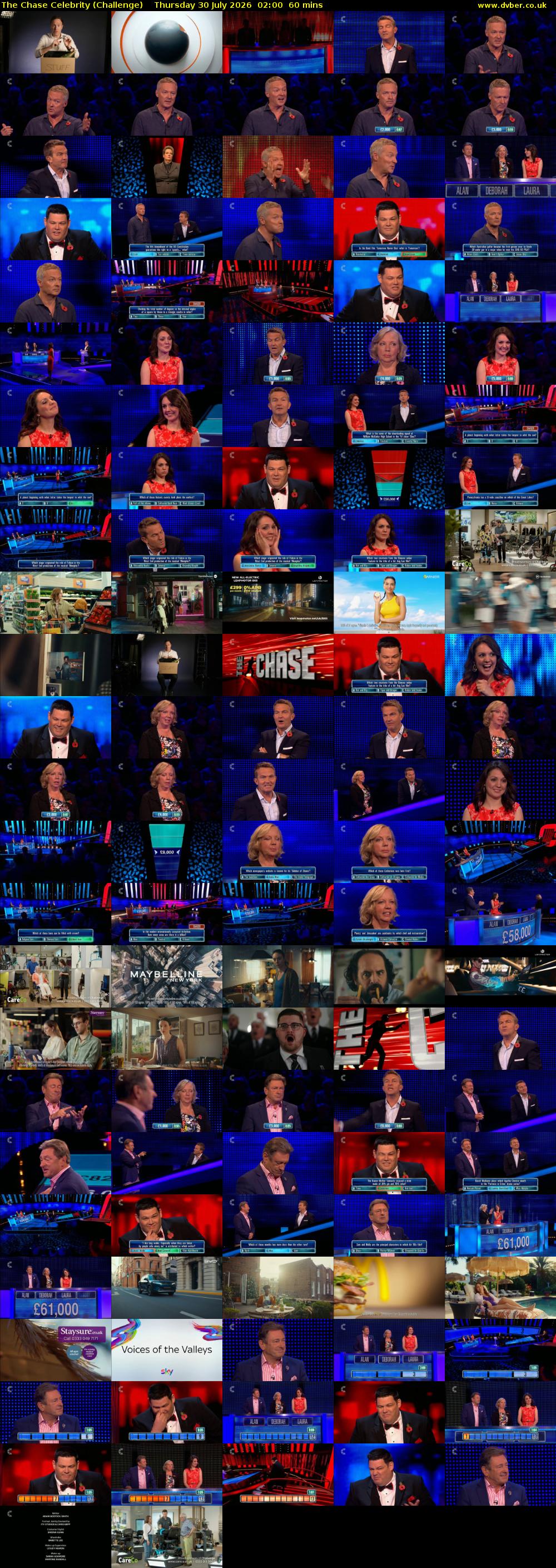 The Chase Celebrity (Challenge) Thursday 30 July 2026 02:00 - 03:00