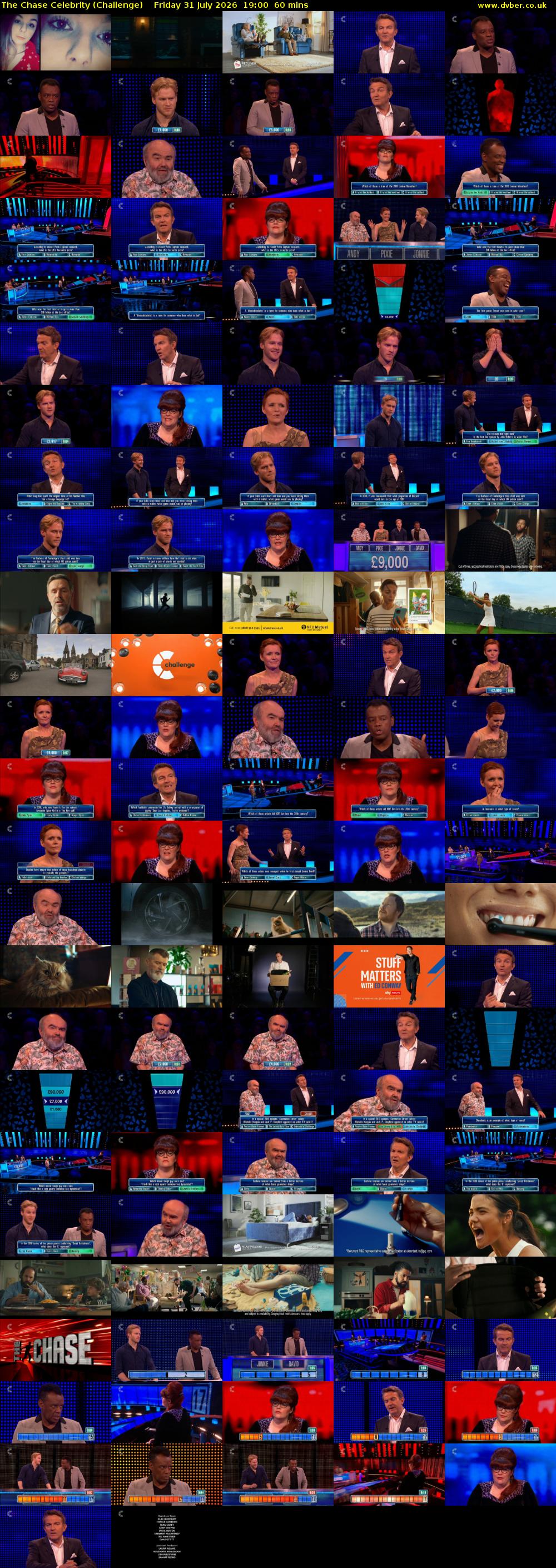 The Chase Celebrity (Challenge) Friday 31 July 2026 19:00 - 20:00