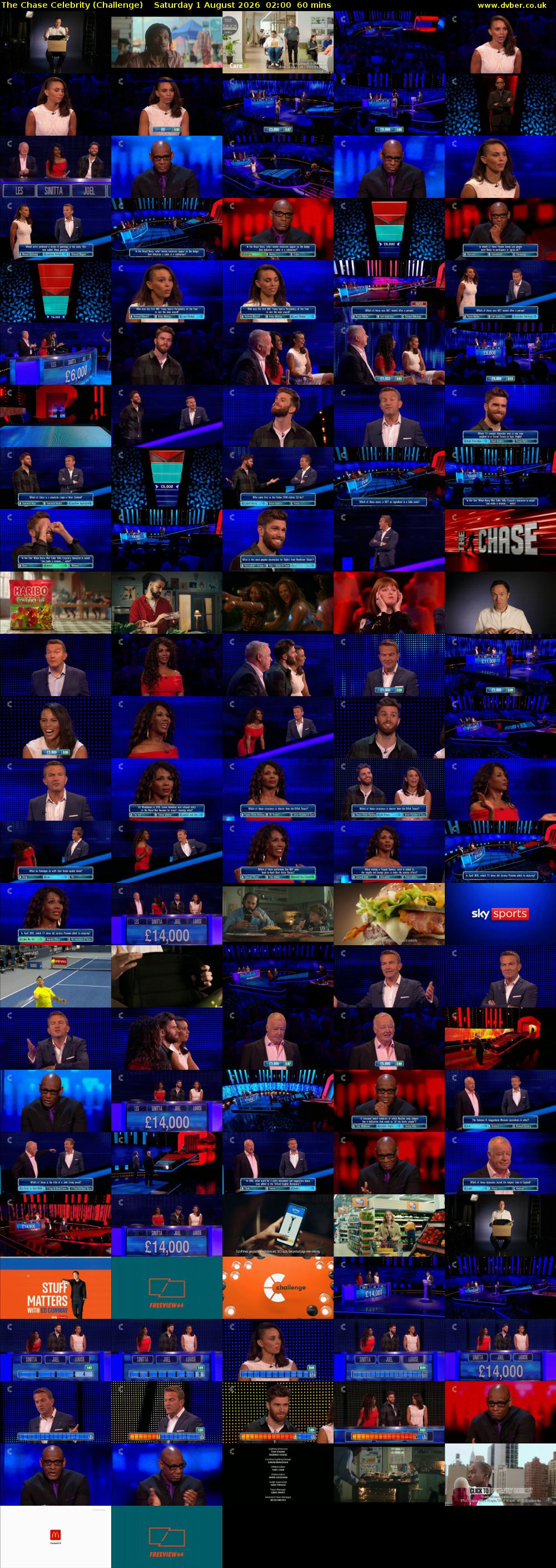 The Chase Celebrity (Challenge) Saturday 1 August 2026 02:00 - 03:00