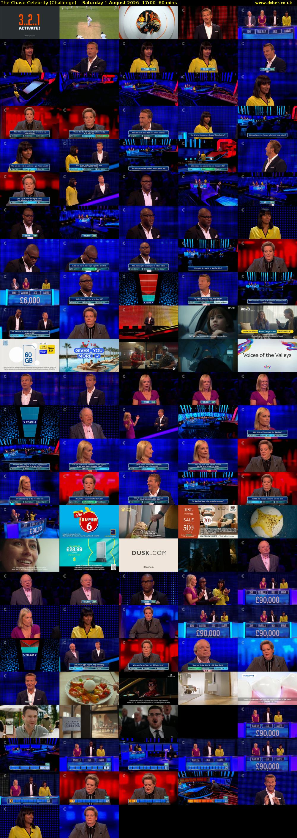 The Chase Celebrity (Challenge) Saturday 1 August 2026 17:00 - 18:00