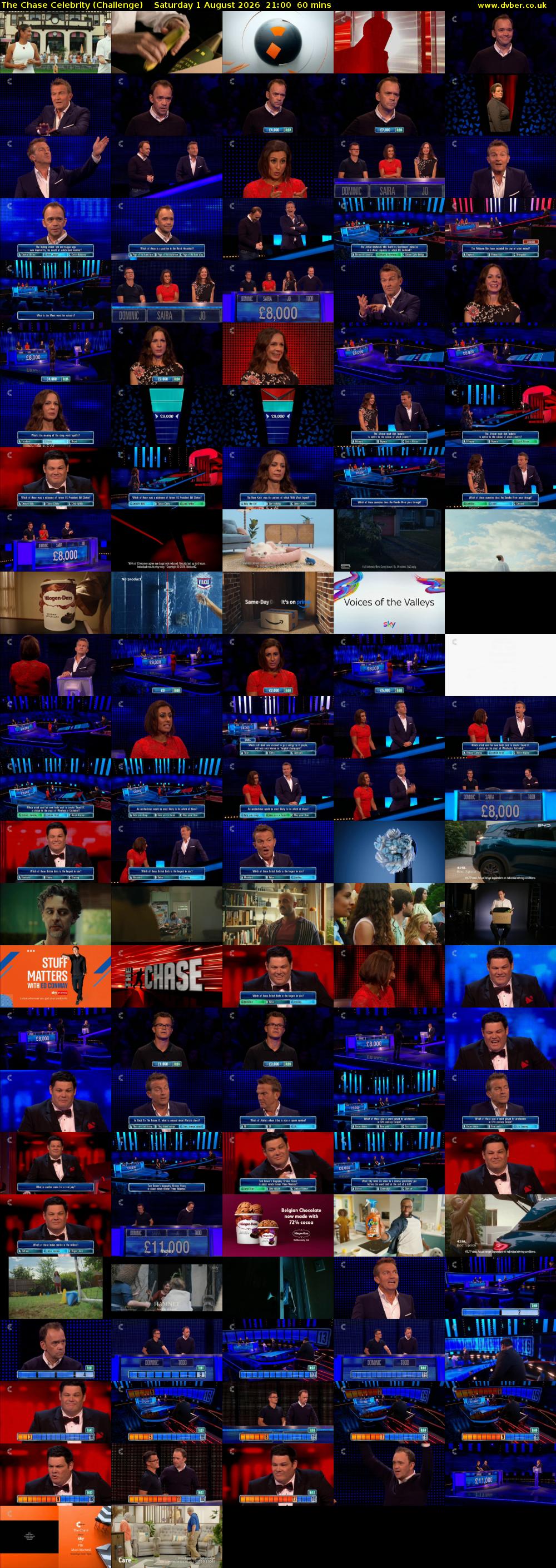 The Chase Celebrity (Challenge) Saturday 1 August 2026 21:00 - 22:00