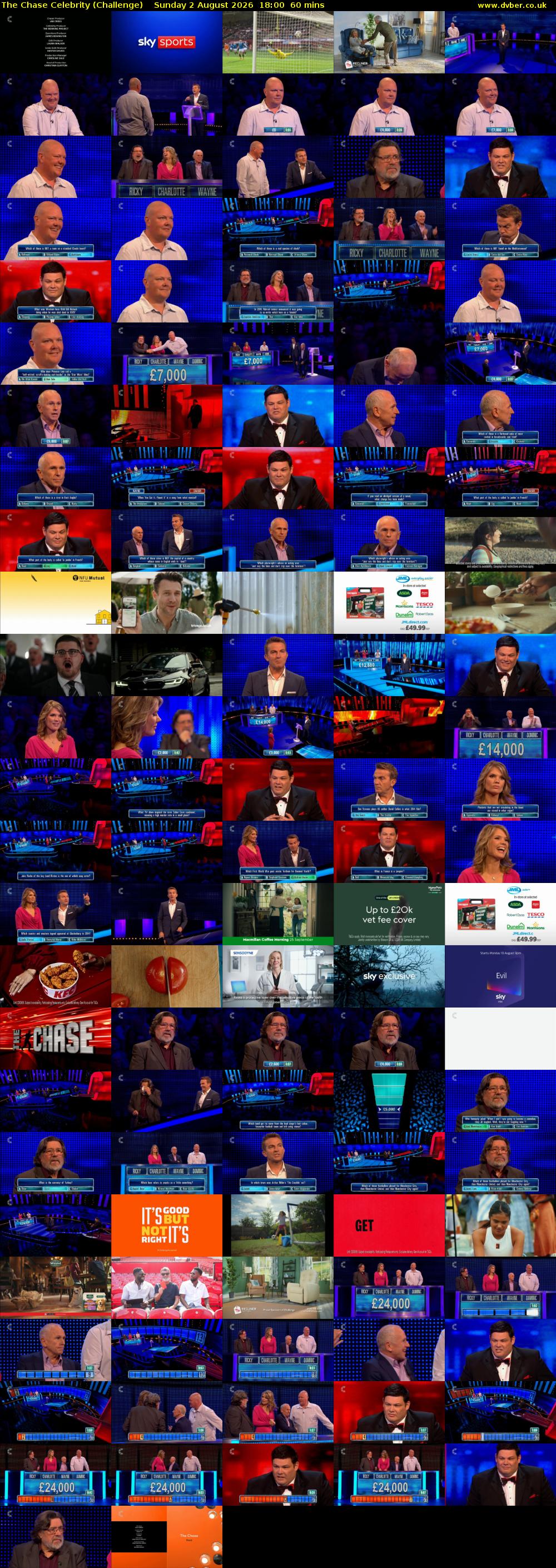 The Chase Celebrity (Challenge) Sunday 2 August 2026 18:00 - 19:00