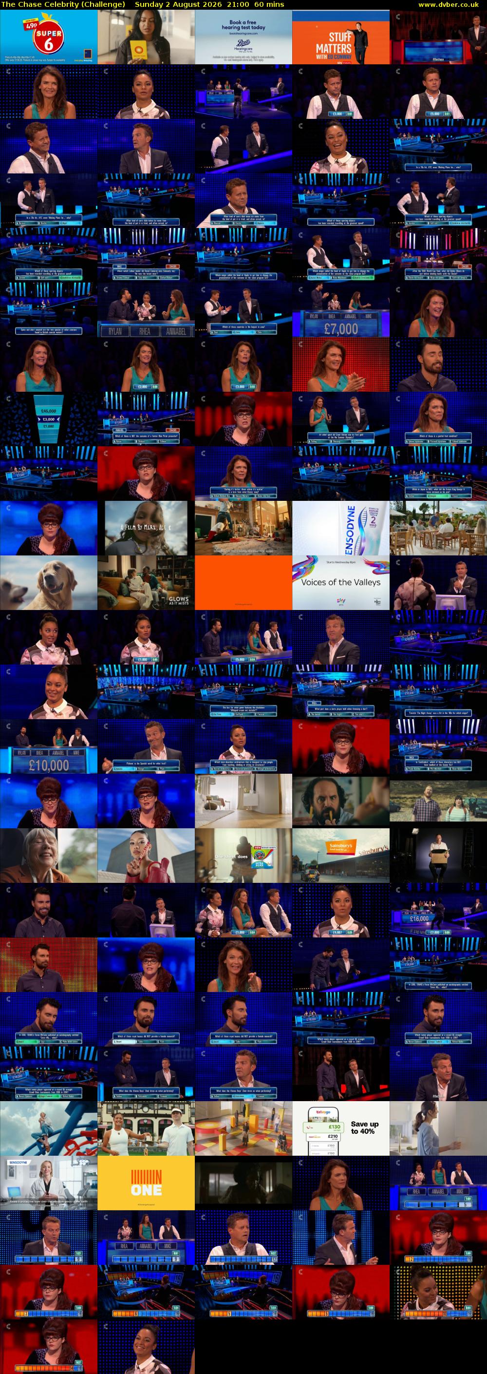 The Chase Celebrity (Challenge) Sunday 2 August 2026 21:00 - 22:00