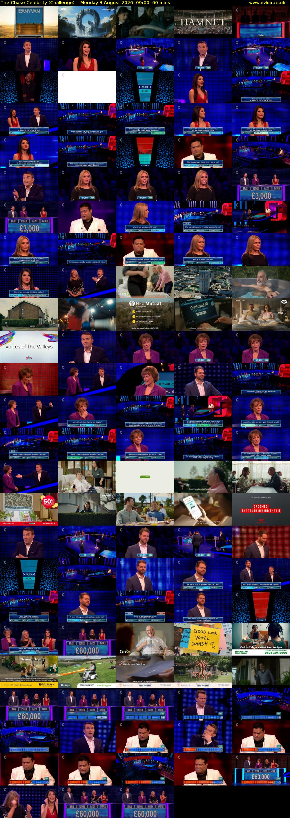 The Chase Celebrity (Challenge) Monday 3 August 2026 09:00 - 10:00