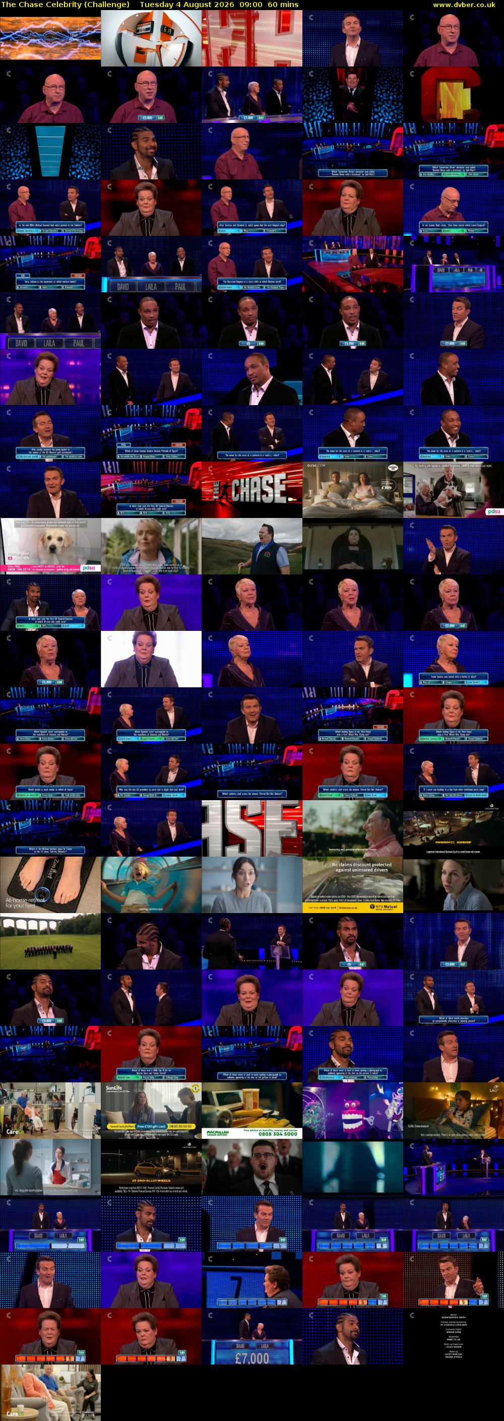 The Chase Celebrity (Challenge) Tuesday 4 August 2026 09:00 - 10:00