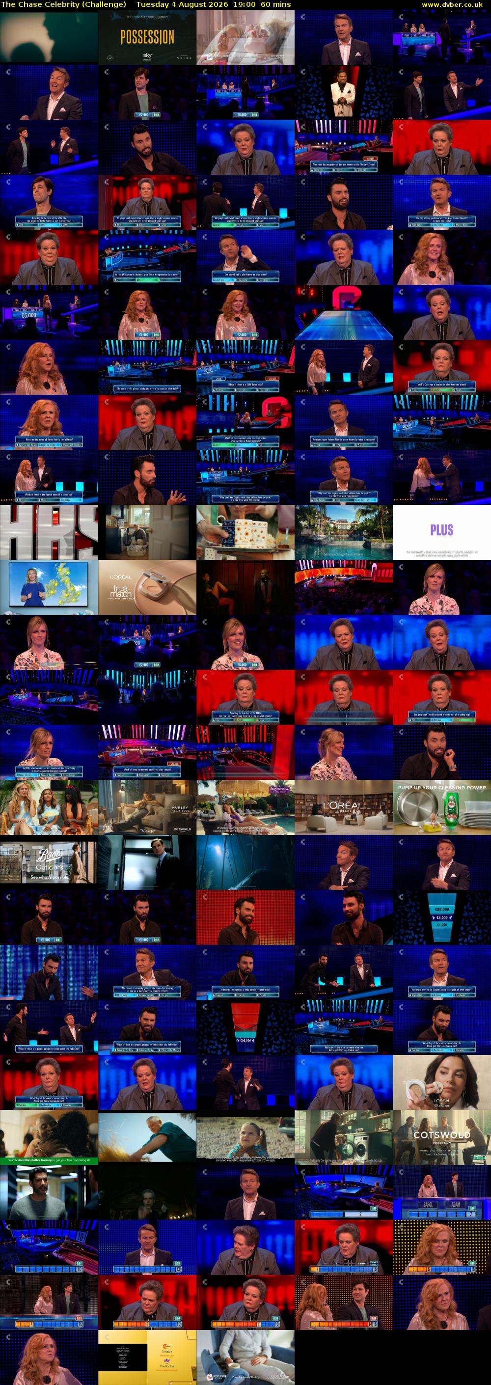 The Chase Celebrity (Challenge) Tuesday 4 August 2026 19:00 - 20:00