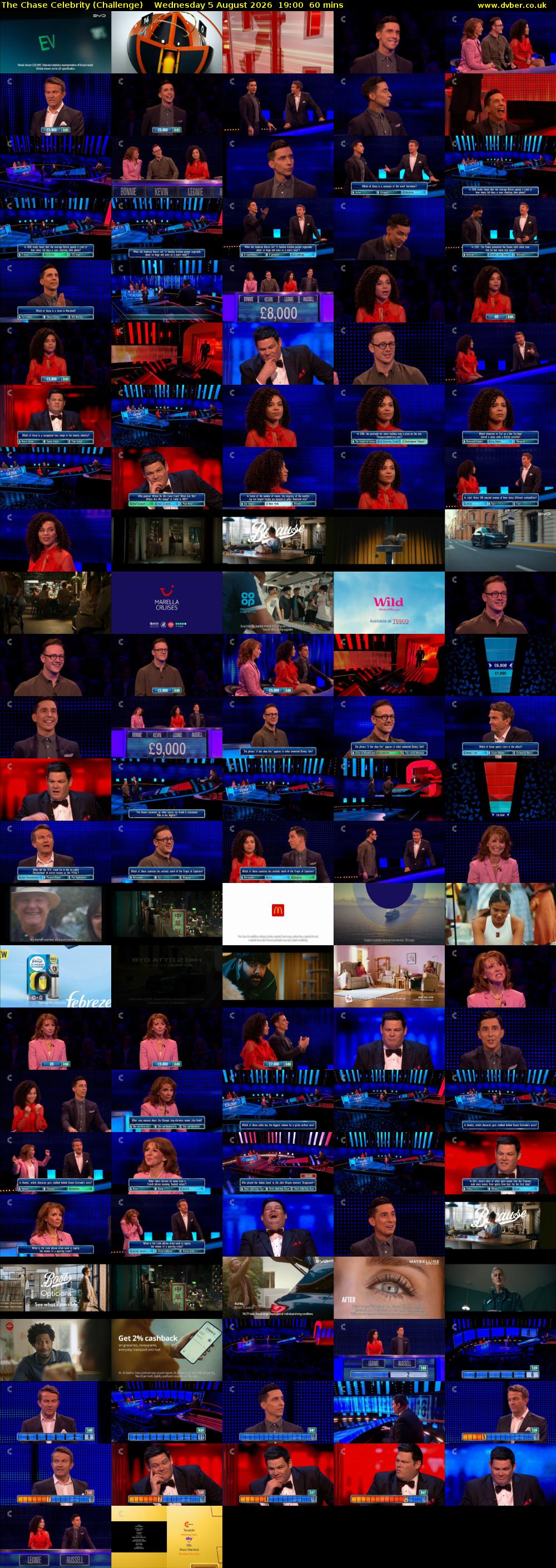 The Chase Celebrity (Challenge) Wednesday 5 August 2026 19:00 - 20:00