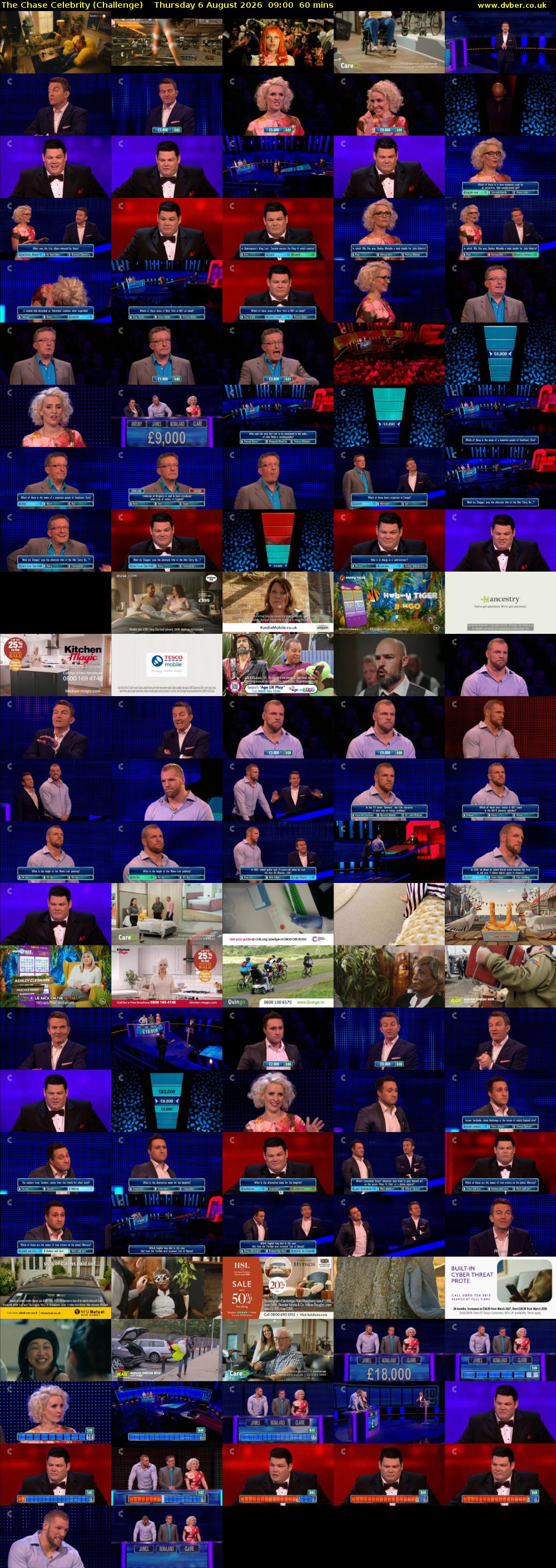 The Chase Celebrity (Challenge) Thursday 6 August 2026 09:00 - 10:00