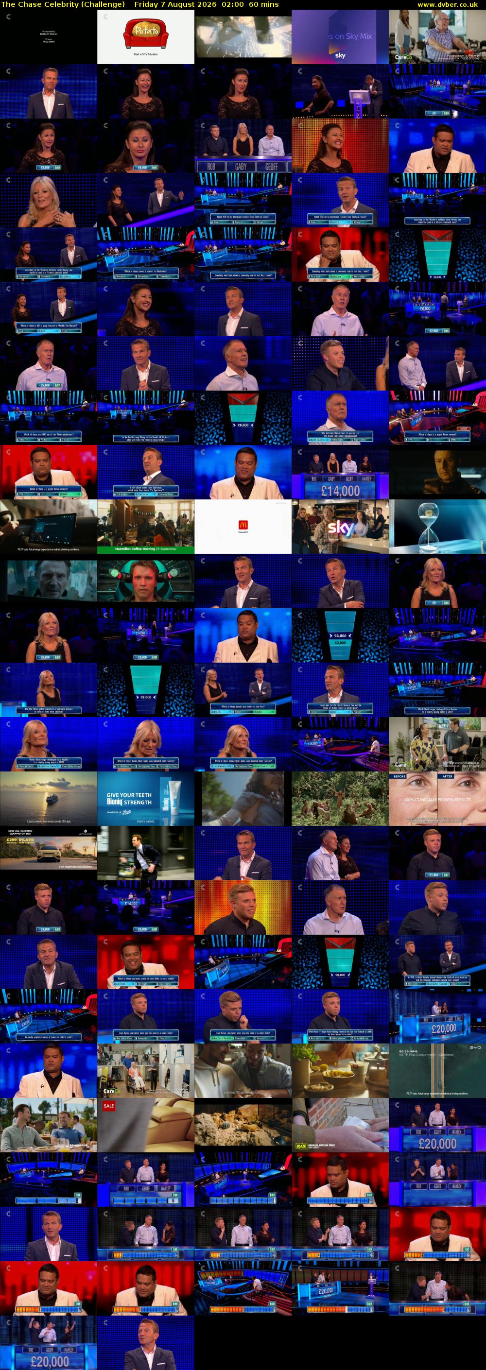 The Chase Celebrity (Challenge) Friday 7 August 2026 02:00 - 03:00