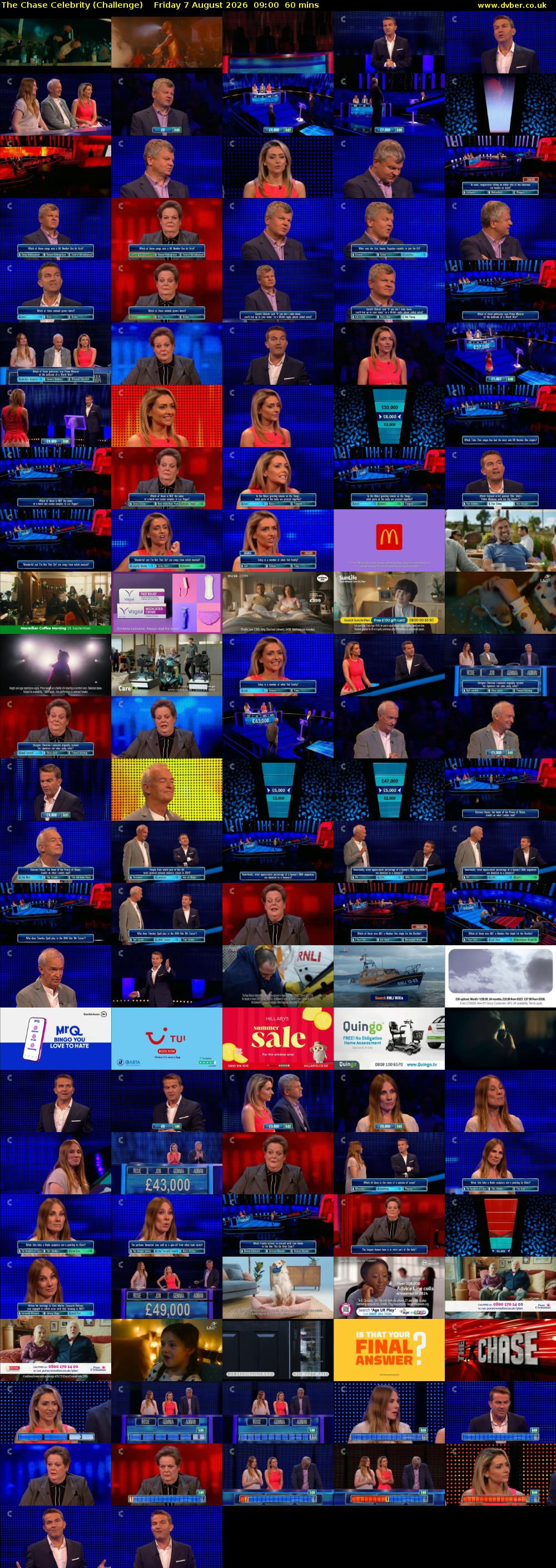 The Chase Celebrity (Challenge) Friday 7 August 2026 09:00 - 10:00