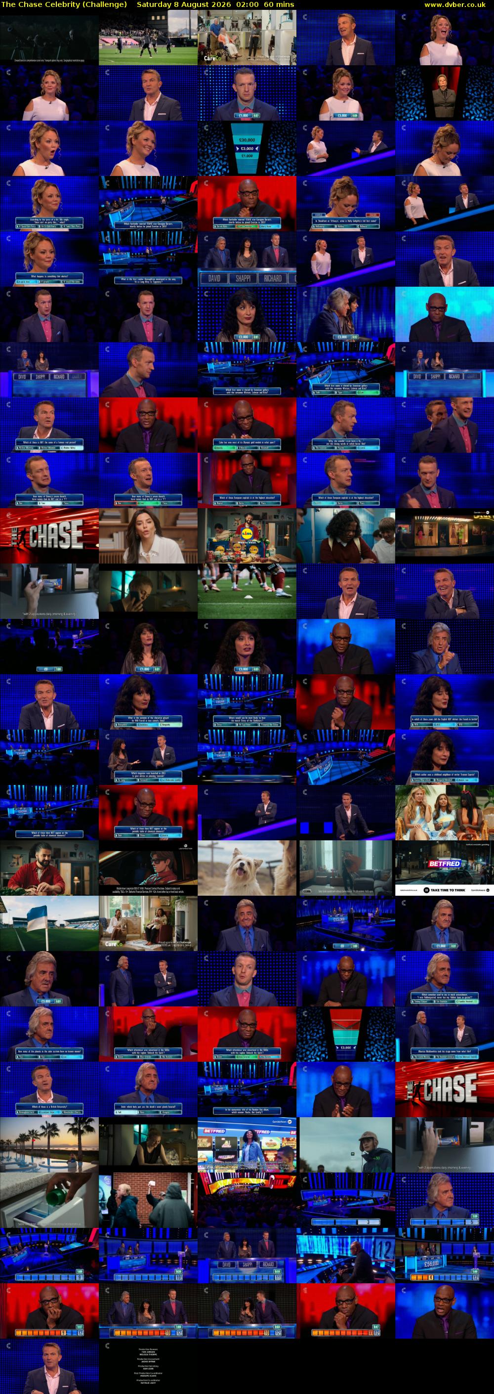 The Chase Celebrity (Challenge) Saturday 8 August 2026 02:00 - 03:00