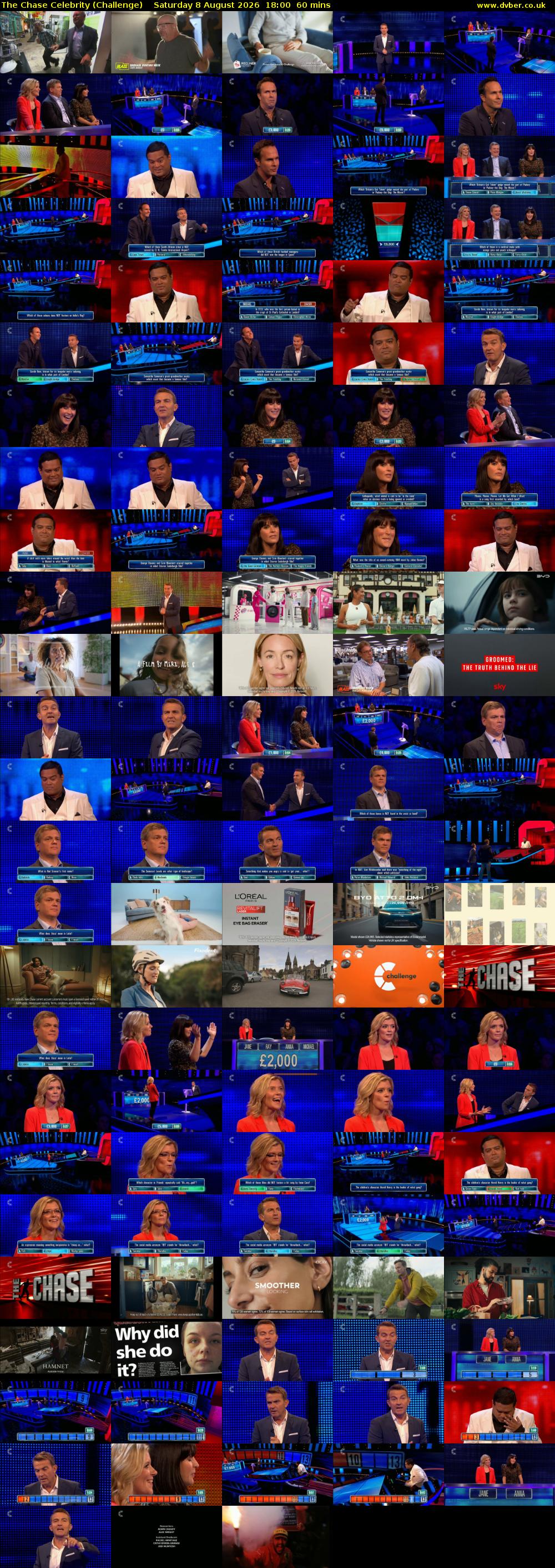 The Chase Celebrity (Challenge) Saturday 8 August 2026 18:00 - 19:00