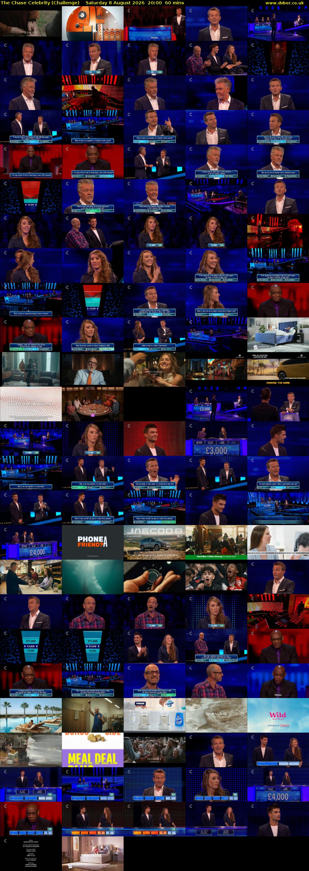 The Chase Celebrity (Challenge) Saturday 8 August 2026 20:00 - 21:00