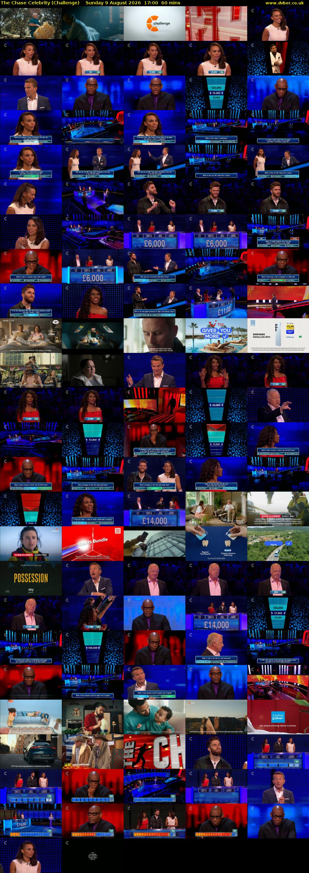 The Chase Celebrity (Challenge) Sunday 9 August 2026 17:00 - 18:00