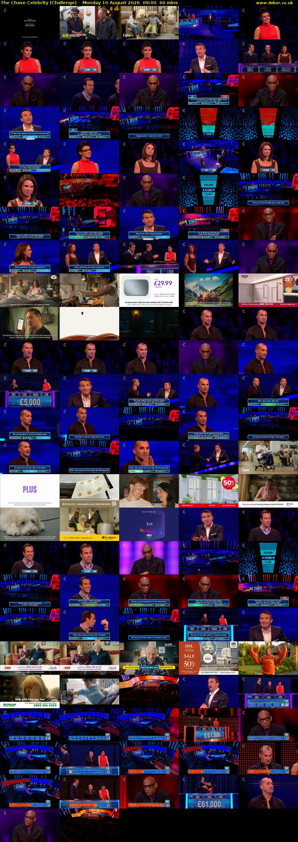 The Chase Celebrity (Challenge) Monday 10 August 2026 09:00 - 10:00