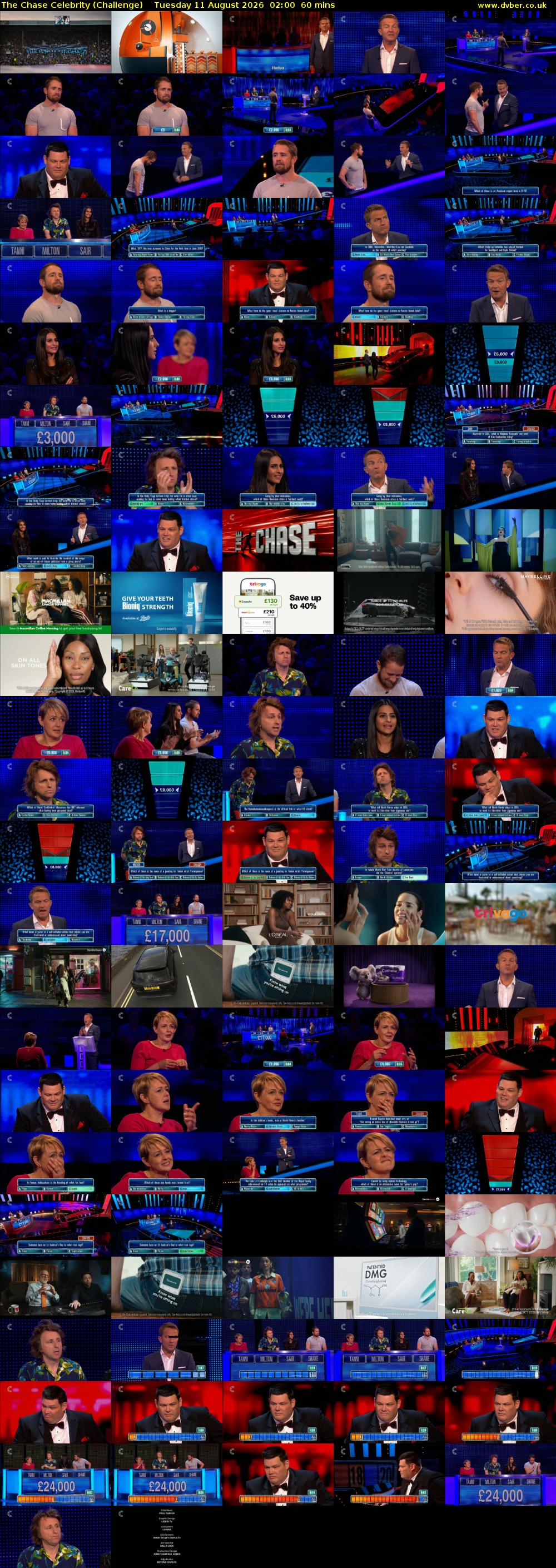 The Chase Celebrity (Challenge) Tuesday 11 August 2026 02:00 - 03:00