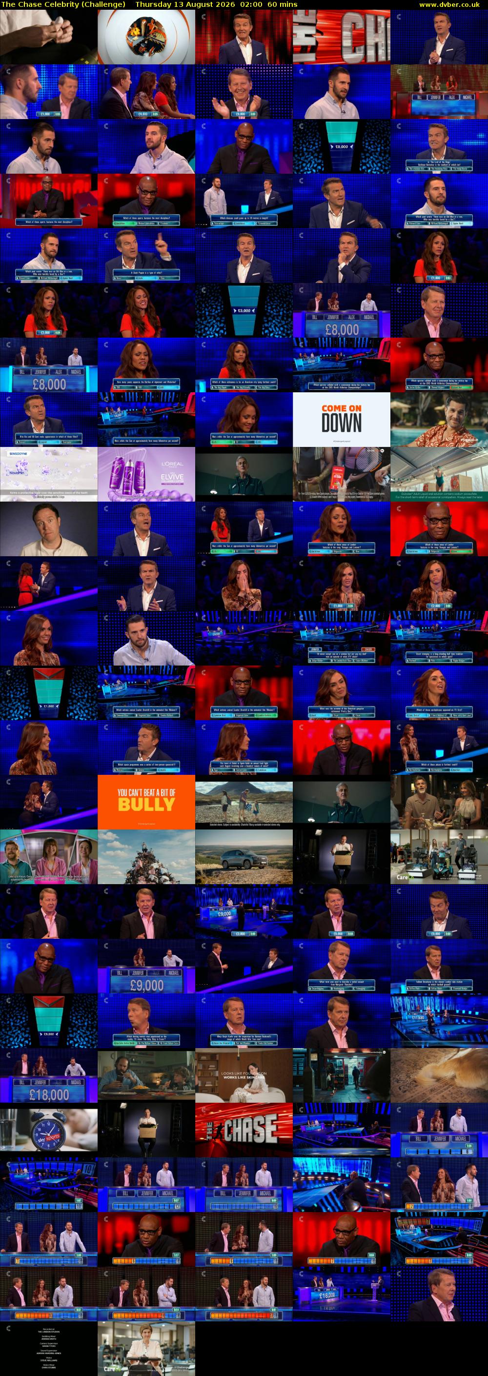 The Chase Celebrity (Challenge) Thursday 13 August 2026 02:00 - 03:00
